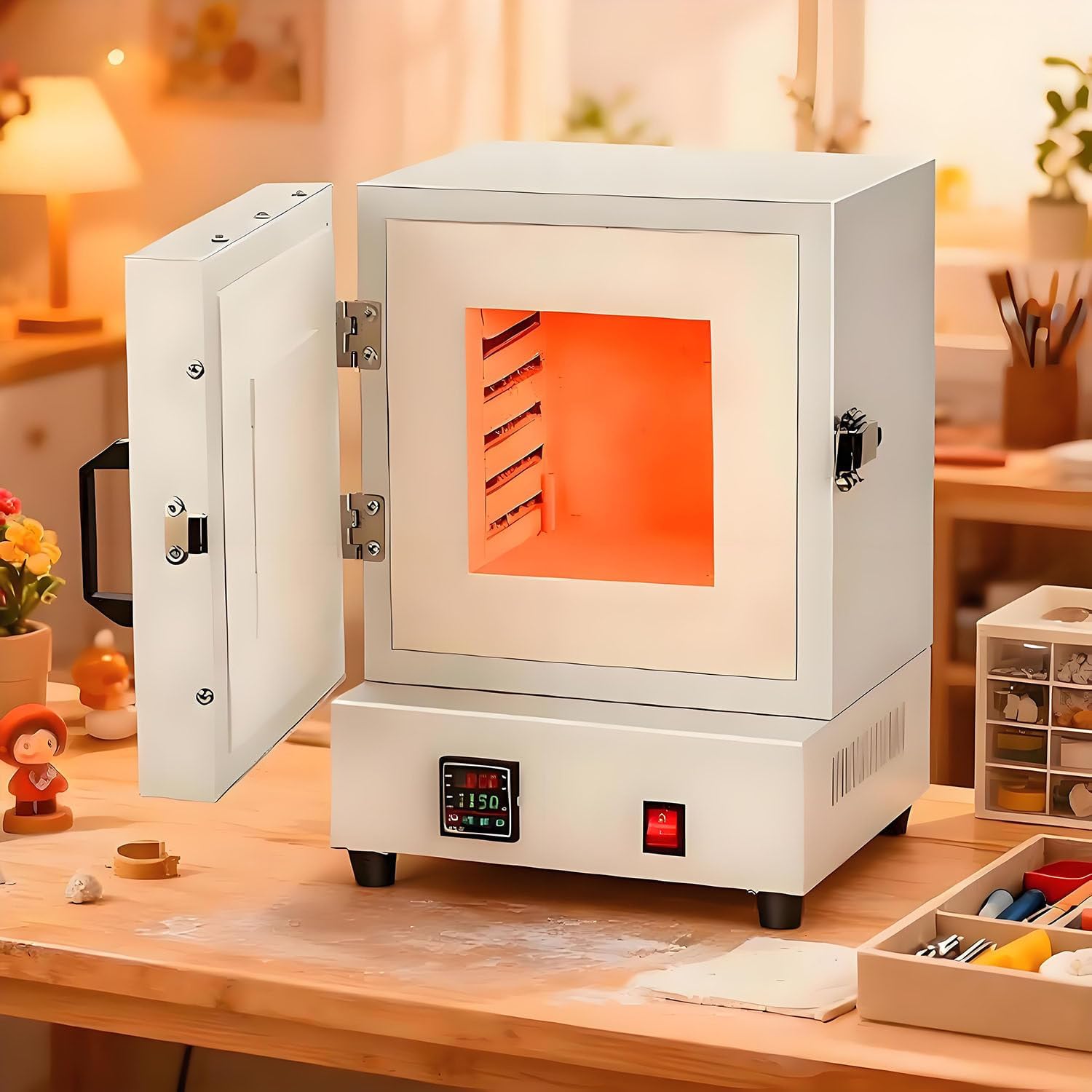 2000W Electric sintering Furnace, Electric kiln 1150℃ Metal Melting Furnace, Laboratory Closed Muffle Furnace, Closed Laboratory high Temperature Furnace