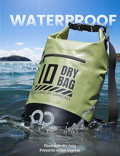 Miniatura 3 de Lamicall Dry Bag - Mochila impermeable - duradera y flotante 5L10L20L30L40L Bolsa grande a prueba de agua con funda impermeable para teléfono para