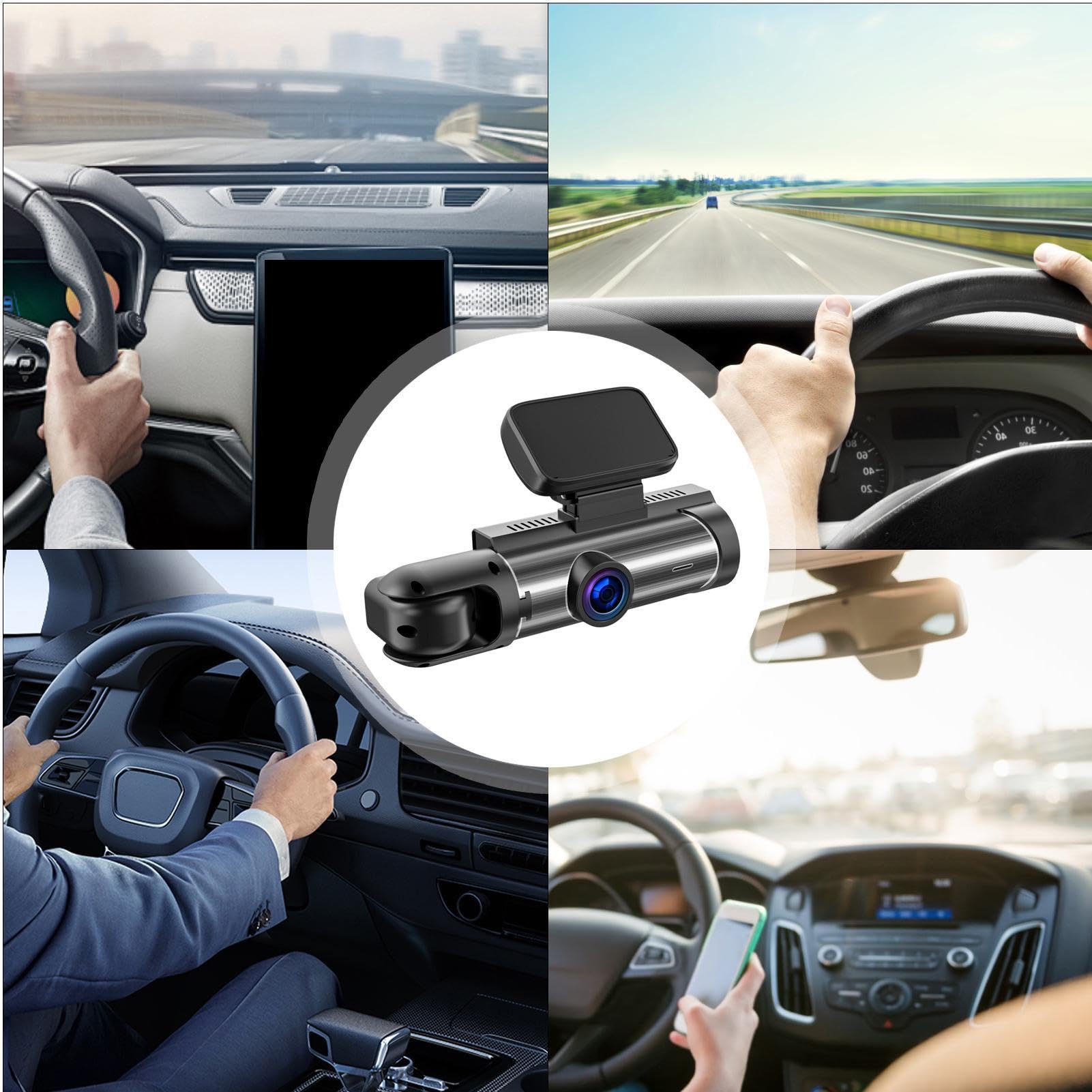 Videocamera Auto Wireless Registratore Doppio Senza Fili in Metallo con | Cam da Cruscotto Auto Per Parcheggio Inversione E Viaggi Su Strada Per Camion E
