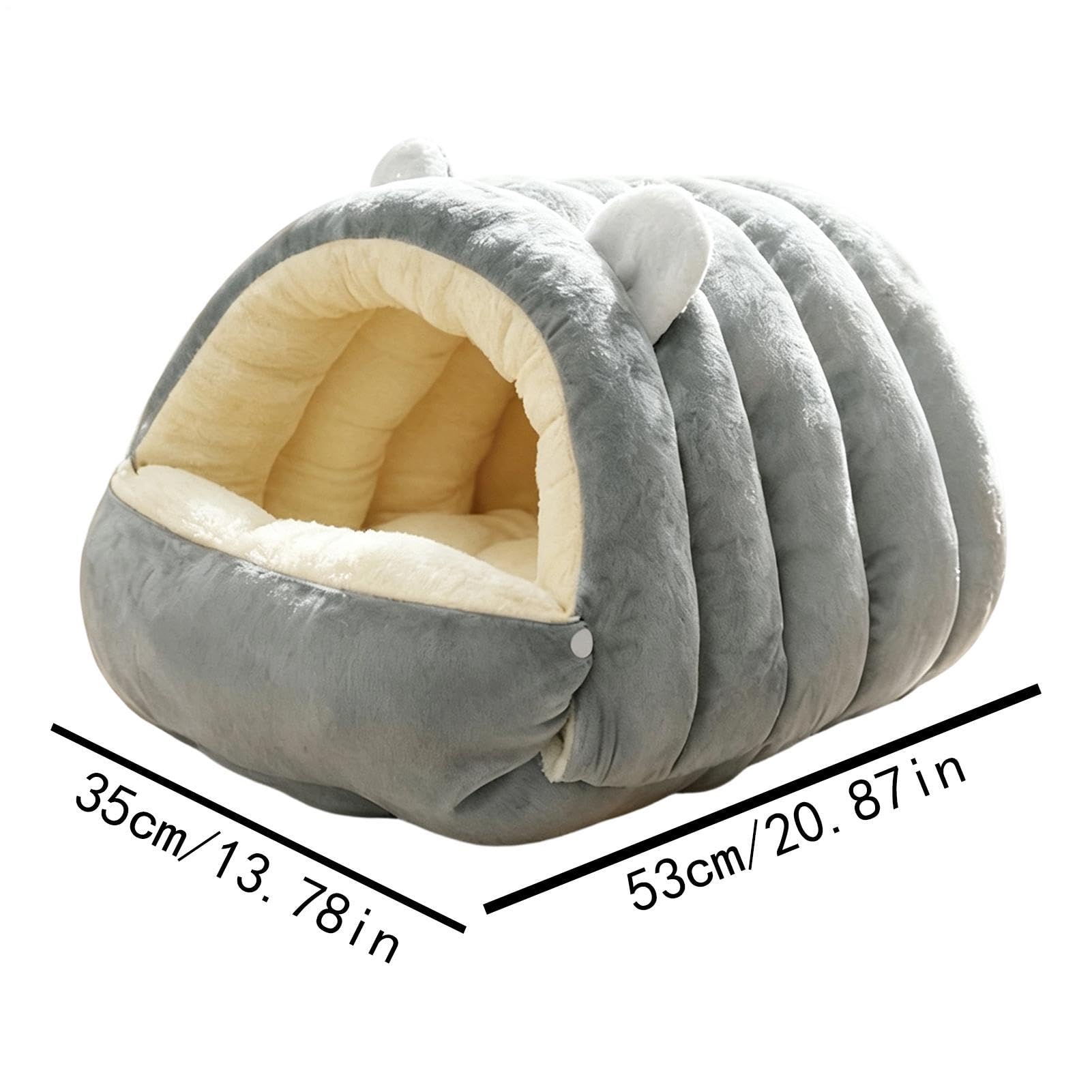 Niche grotte pour chien douce maison en dôme avec fermeture éclair chaude | Niche fermée pour chiens, chiots, animaux domestiques, intérieur, hiver, maison, salon, chambre, cuisine, canapé, voyage