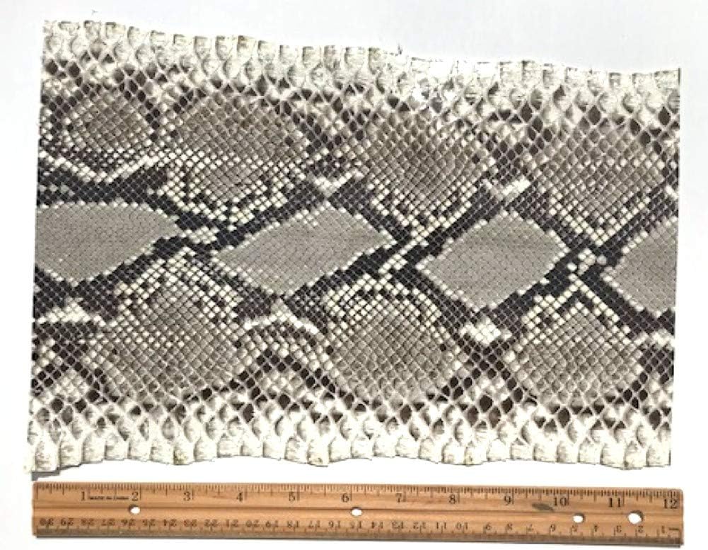 Snake Skin Snakeskin Black and White Diamond Python One Foot Long, 6 to 8 inches Wide