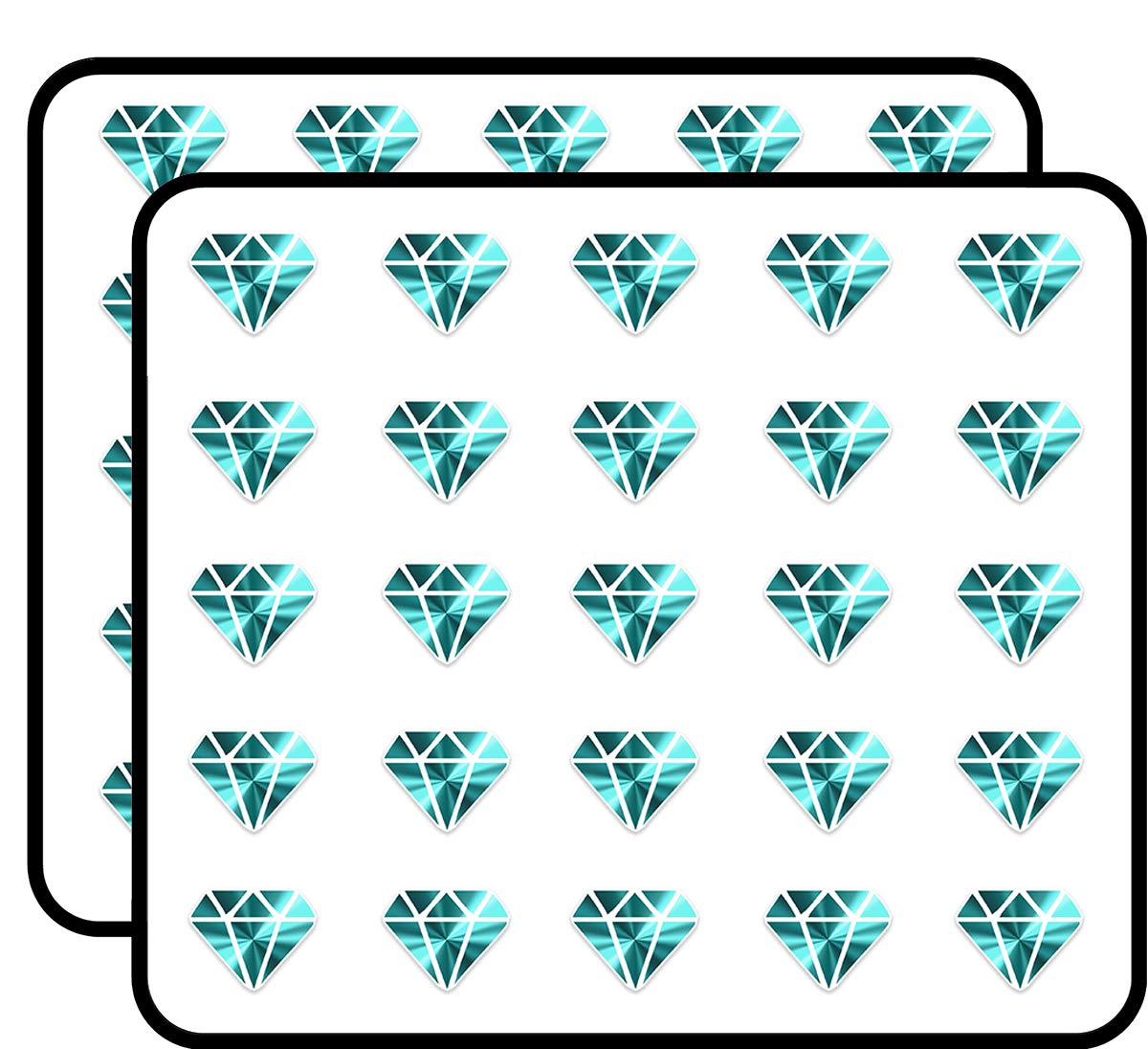 Cool Diamond Sticker for Scrapbooking Waterproof Vinyl Stickers for Water Bottle, Laptop & Phone Case 50 Pack
