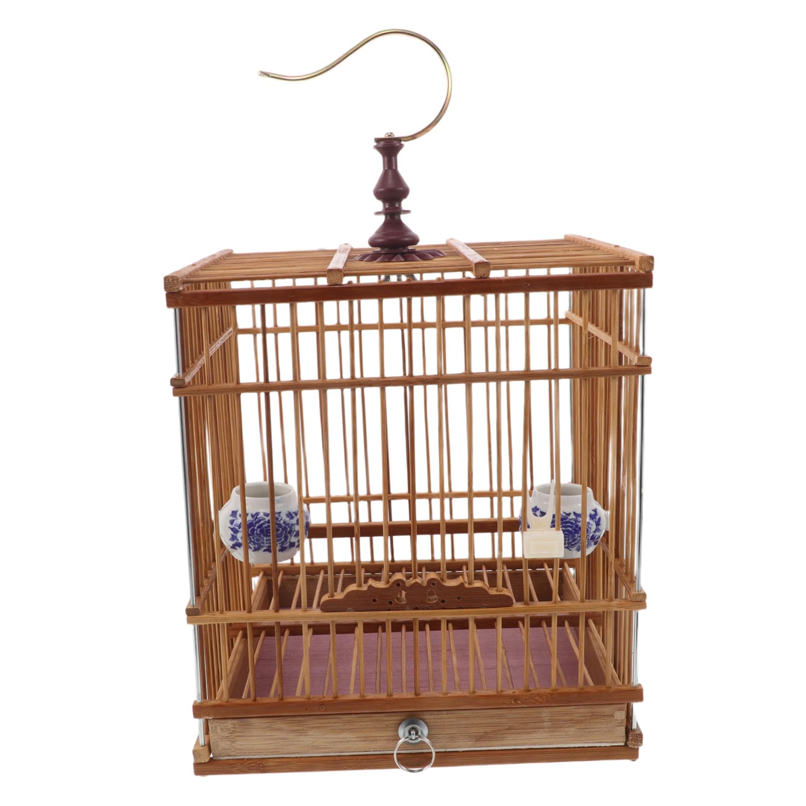 Vogelkäfig Rechteckig Carbonisiertes Stabiler Nistkasten für Wellensittiche Zosterops Kanarienvögel Eleganter Vintage Käfig für Garten Balkon Büro Praktisches Design mit