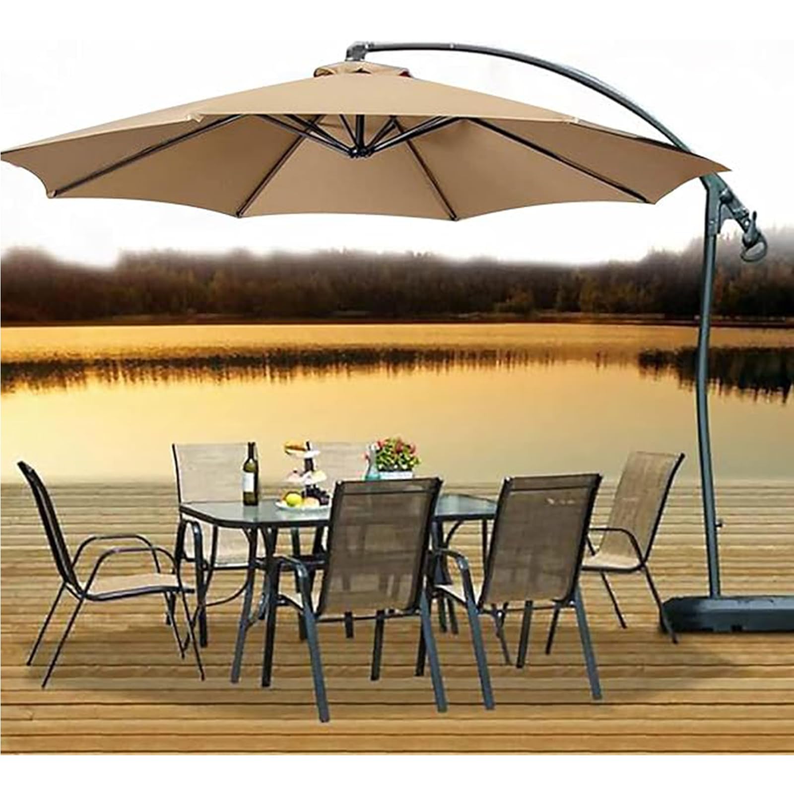 Copre 3 m ombrello di ricambio baldacchino 8 costole ombrello da esterno sostituzione patio ombrello mercato ombrello per giardino, spiaggia, piscina, mercato tavolo (solo baldacchino)