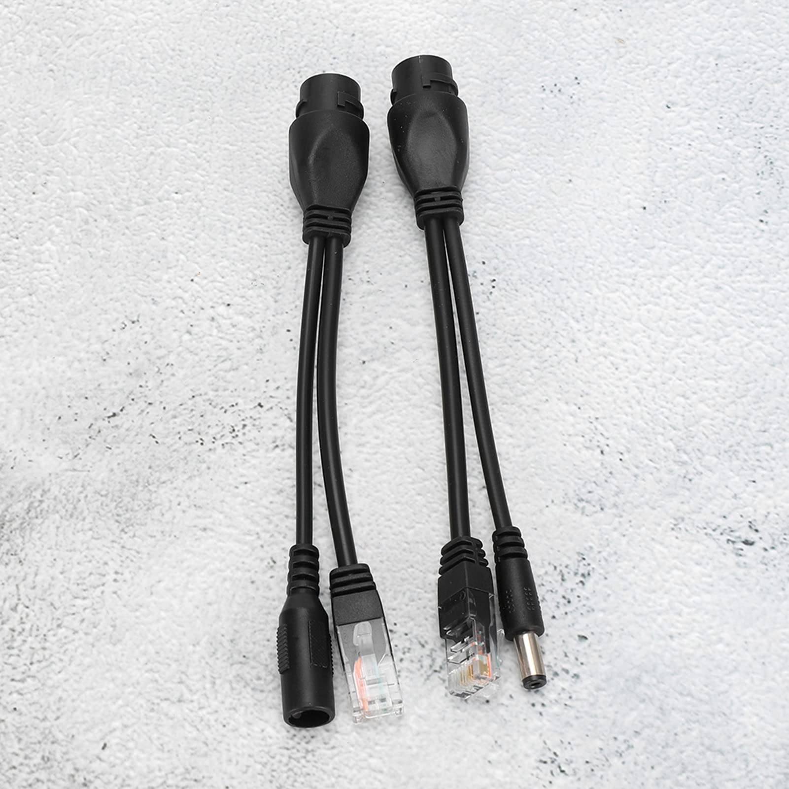 Poe Splitter, Powerline Adapter Poe Adapter with 5 Pairs DC12V for IP Camera (Black)