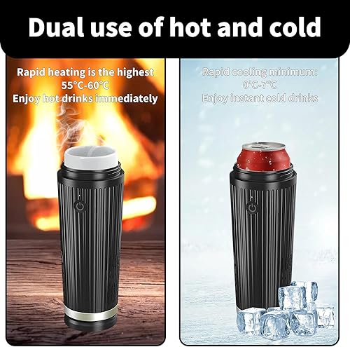 Miniatura 2 de Enfriador y calentador inteligente 2 en 1 para auto, mantiene la bebida fría o caliente, café, agua y leche, calentador y taza de refrigeración con