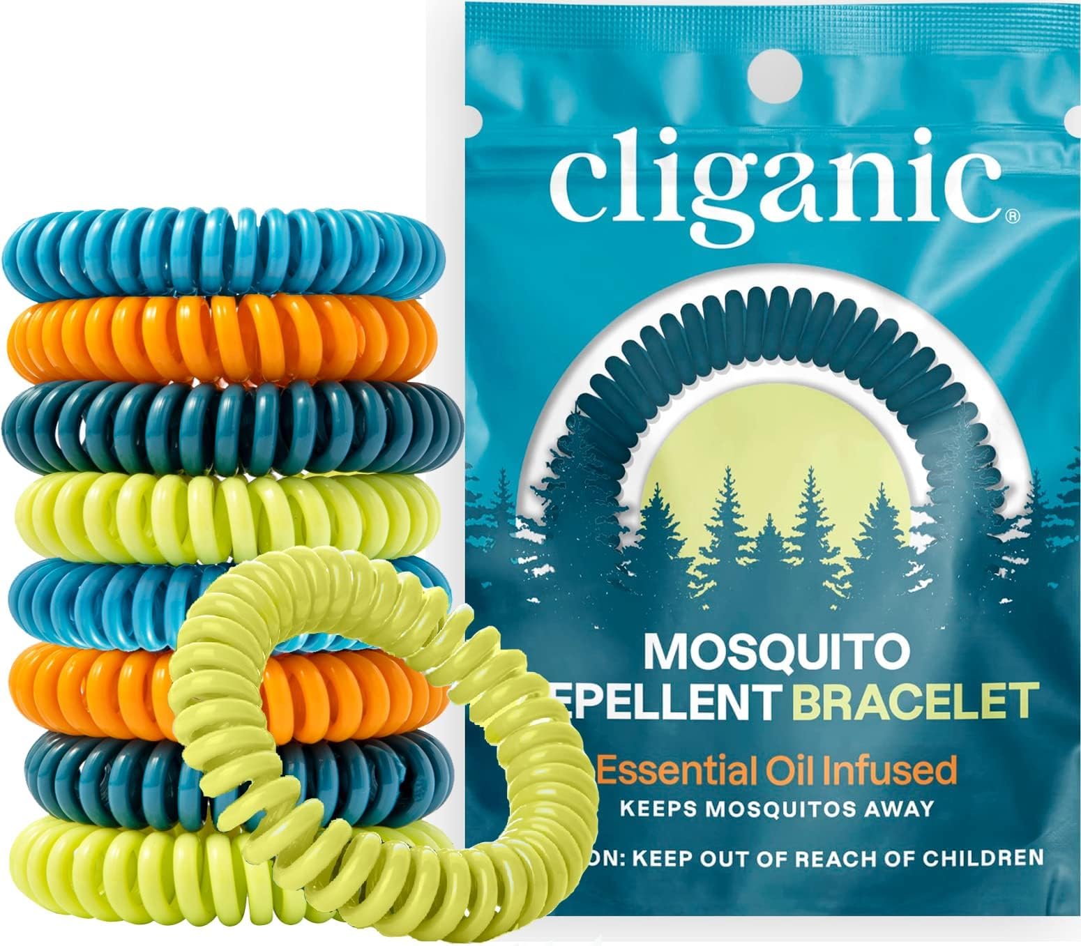 Cliganic, Insect Haters Best Bracelet, Pack of 10