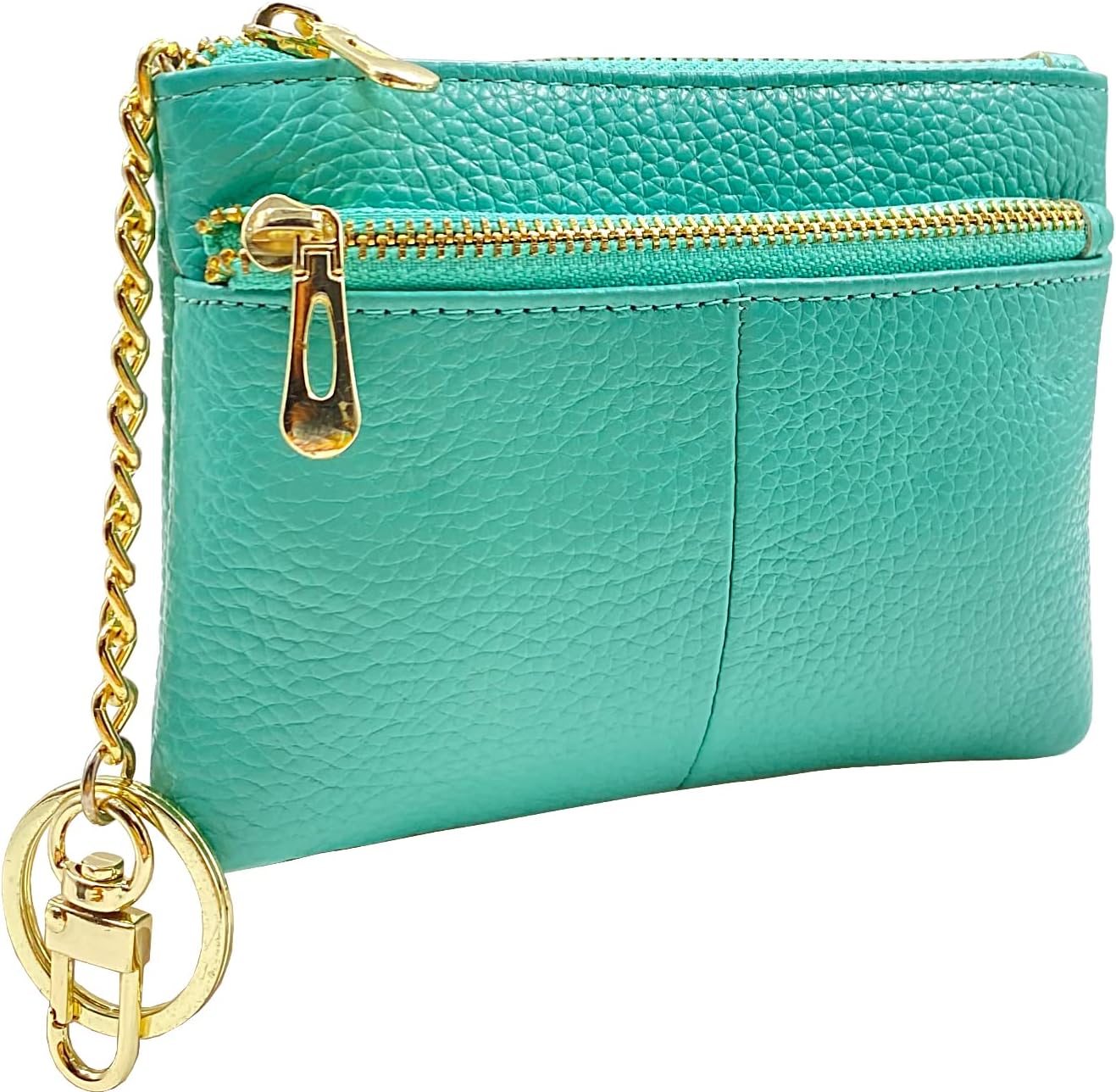 Womens RFID Coin Purse Change Wallet Small Leather Card Holder Keychain