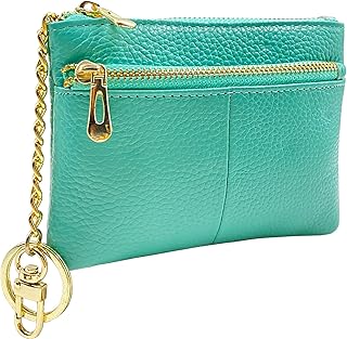 Womens RFID Coin Purse Change Wallet Small Leather Card Holder Keychain