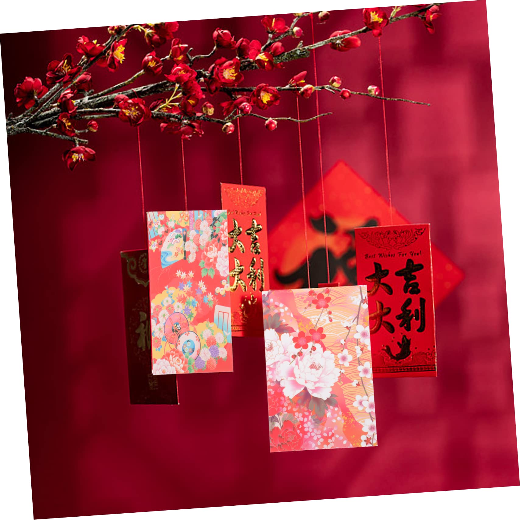 4 Ensembles Enveloppe Rouge De Style Bourse D'argent Paquet Enveloppes D'argent Pour L'argent Enveloppes Pour De L'argent D'argent Décoratif Papier 50 Pièces * 4 Lurrose