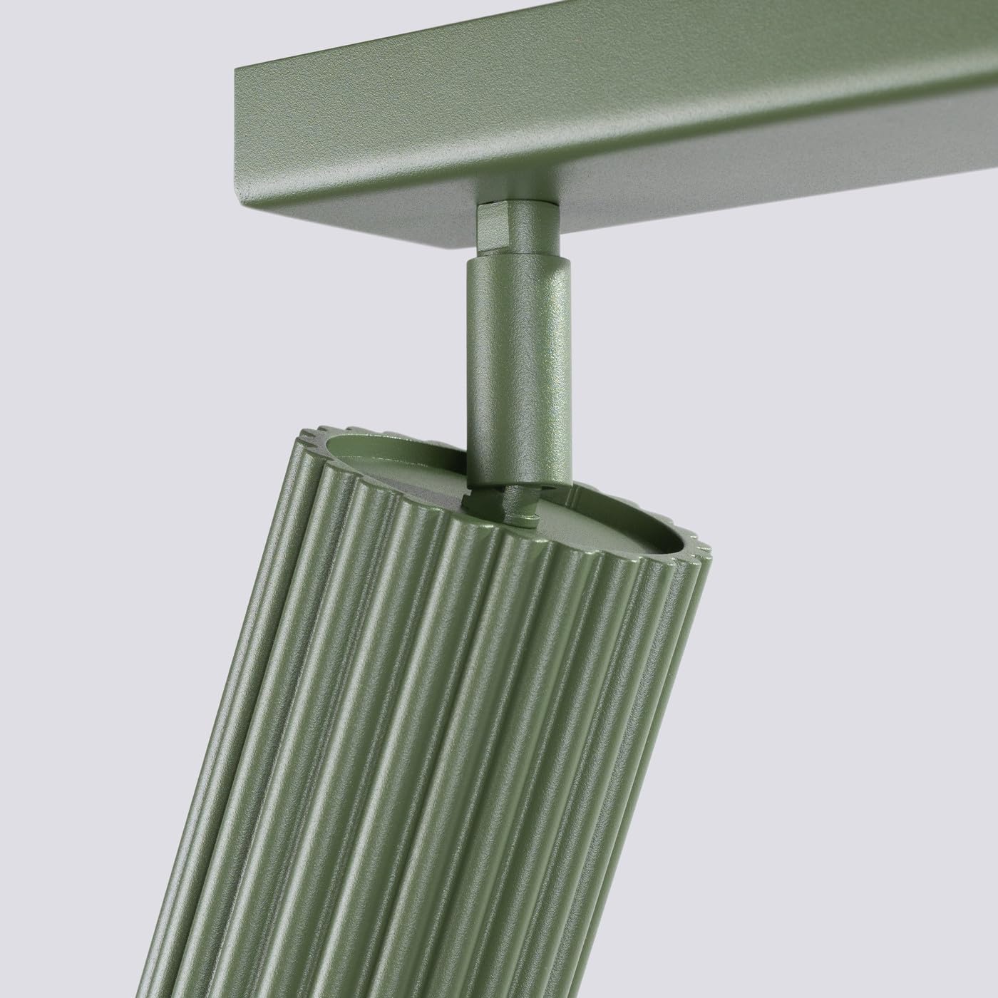 SOLLUX lighting Lámpara de Techo - Foco de Techo - en Aluminio - 2 Pantallas - 30 x 6,5 x 16,5 cm - Karbon Verde Oliva