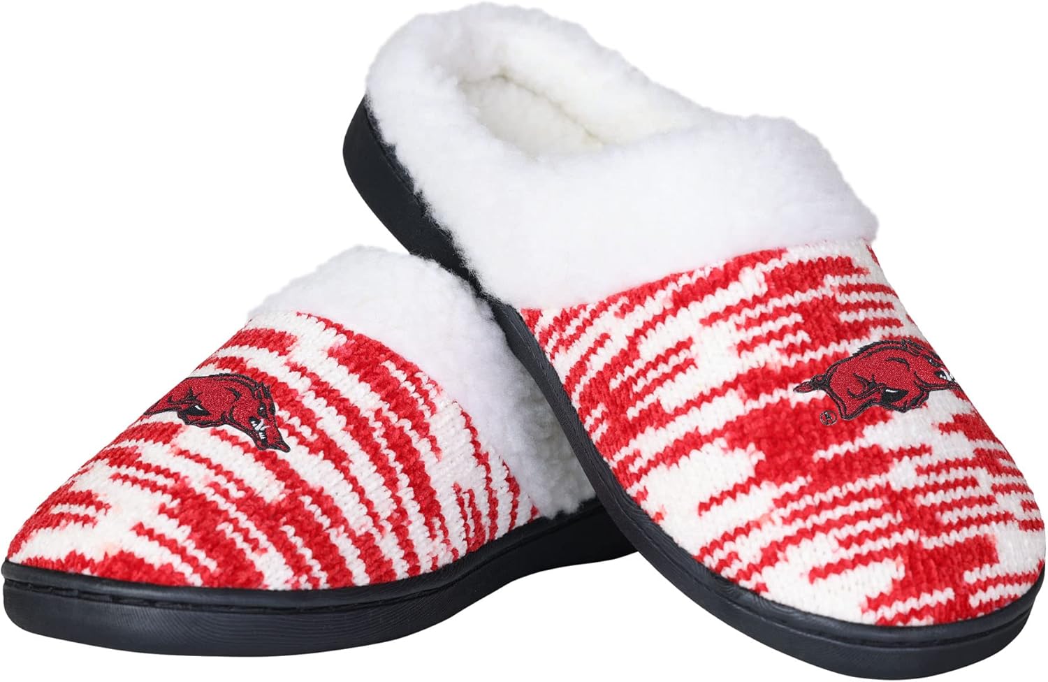 FOCO Arkansas Razorbacks Sherpa Lined Colorblend Cup Sole - Womens Small