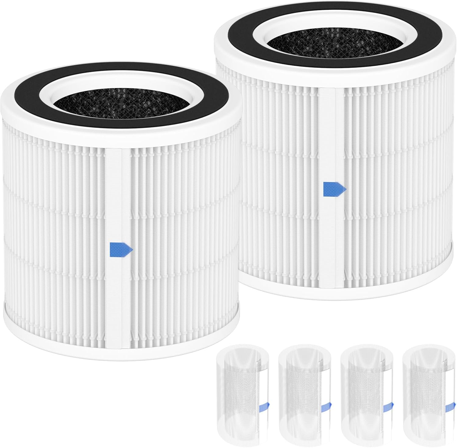 2 Pack H7129 H7128 Replacement Filter Compatible with GoveeLife H7129 H7128 Smart Air Purifiers, 3-in-1 H13 True HEPA Filters for Govee Air Purif-ier, 4 Extra Pre-Filters