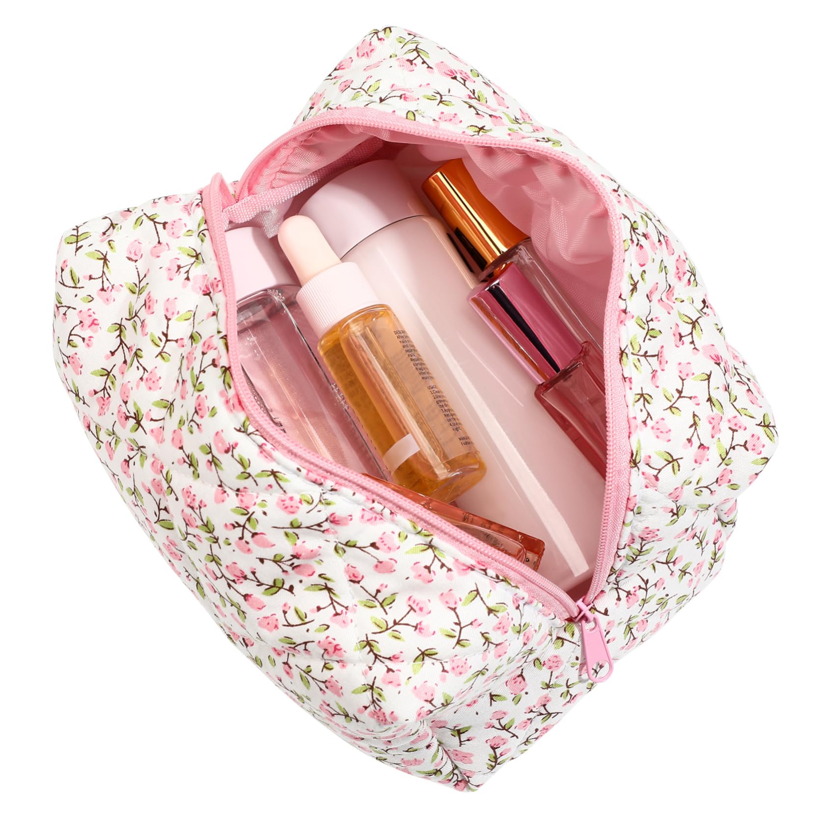 SOIMISS 5piezas Bolsa De Maquillaje Floral Organizador De Cosméticos Portátil para Viaje Cierre Seguro y Diseño Elegante para Accesorios y Menstruales