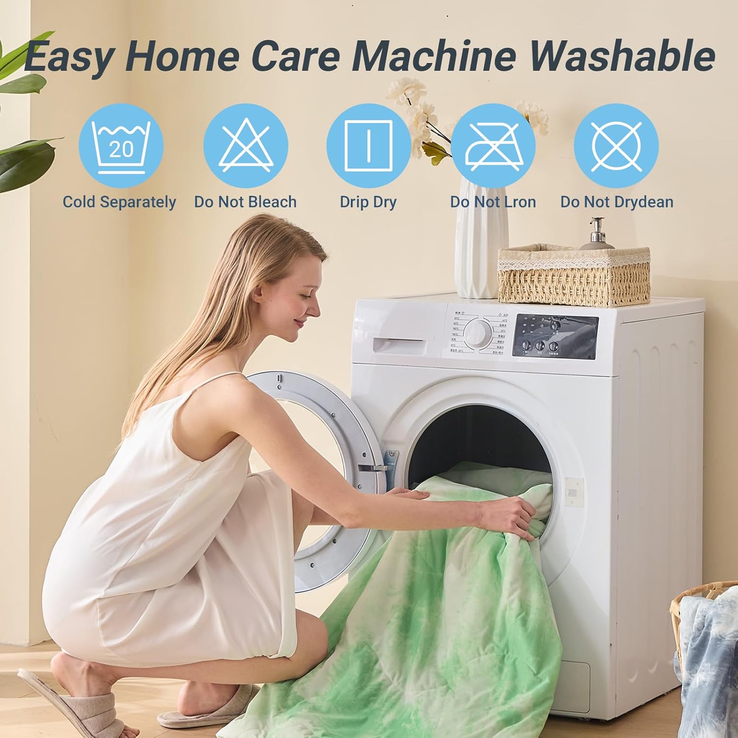 Cooling Comforter Queen Size, Double Sided Cooling Blankets for Hot Sleepers, Soft Breathable Lightweight Summer Cooling Comforter for Night Sweats Absorbs Body HEA - Image 7