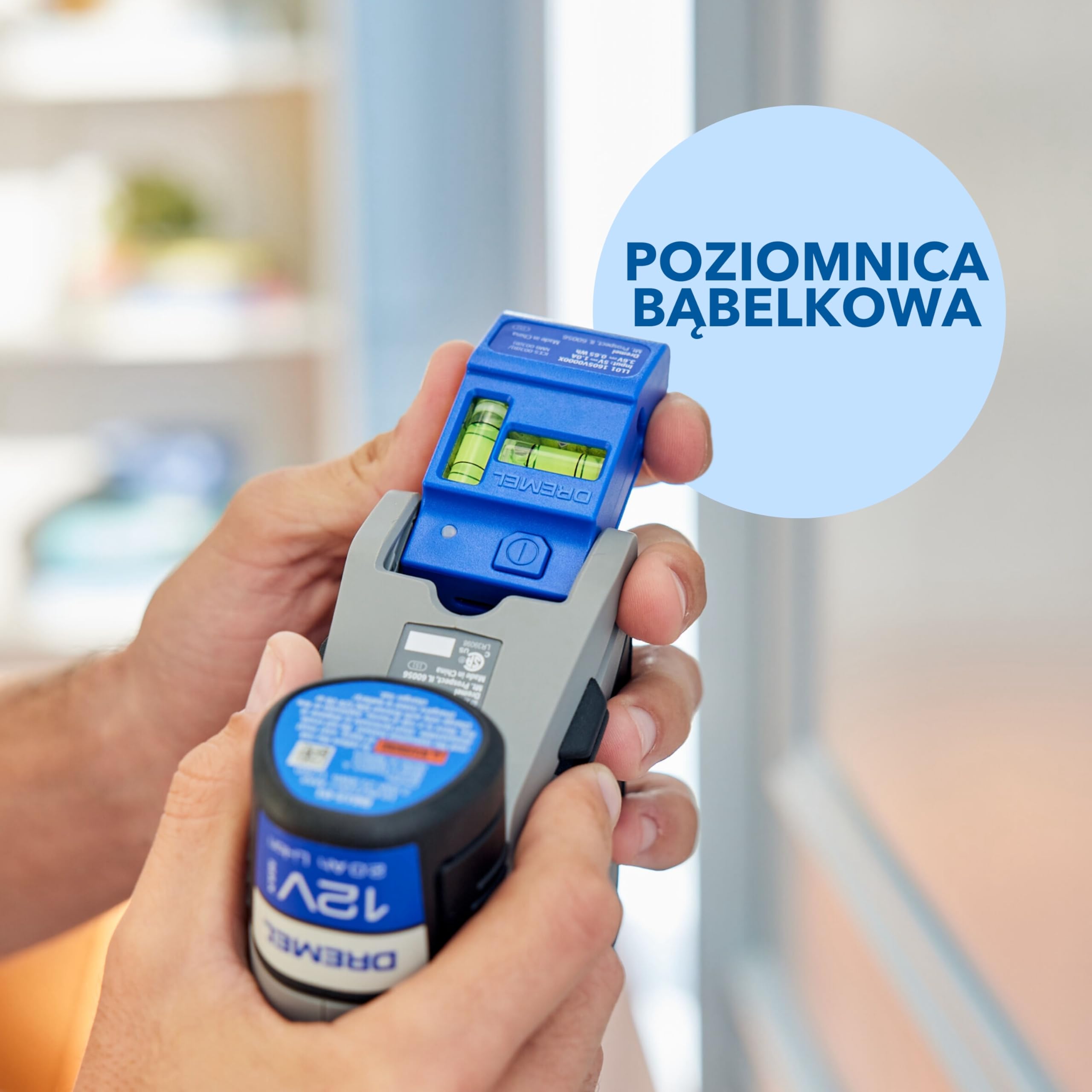 Dremel Blueprint 12 V, bezszczotkowa wiertarko-wkrętarka 3 w 1, akumulator 2,0 Ah, 9x zestaw bitów, 1x wiertło wielomateriałowe, poziomica, szybka ładowarka