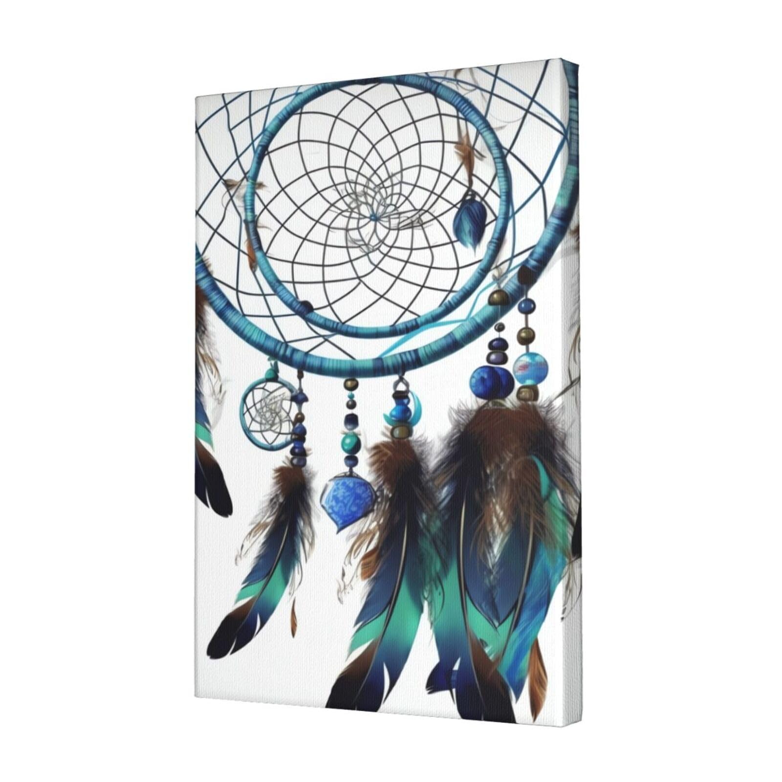 KLOPH Native American Dream Catcher Canvas Wall Art for Living Room 12"x18" Modern Artwork Painting for Bathroom Hanging Canvas Prints Aesthetic Wallart for Bedroom Kitchen Office Wall Decor