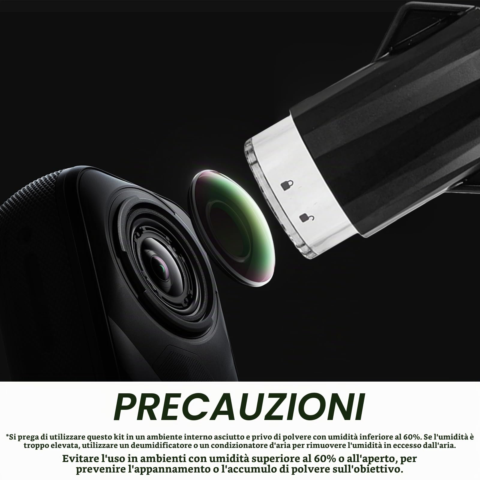 Insta 360 X5 - Kit completo di lenti di ricambio, con 2 lenti sostituibili per Insta360 X5, con strumenti per sostituire e pulire l'obiettivo