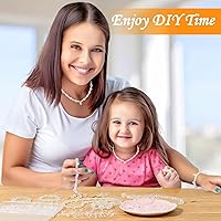 Vista 7 de Cuentas de cristal, 800 cuentas de cristal a granel, cuentas de cristal transparente para la fabricación de joyas, cuentas facetadas de Rondelle