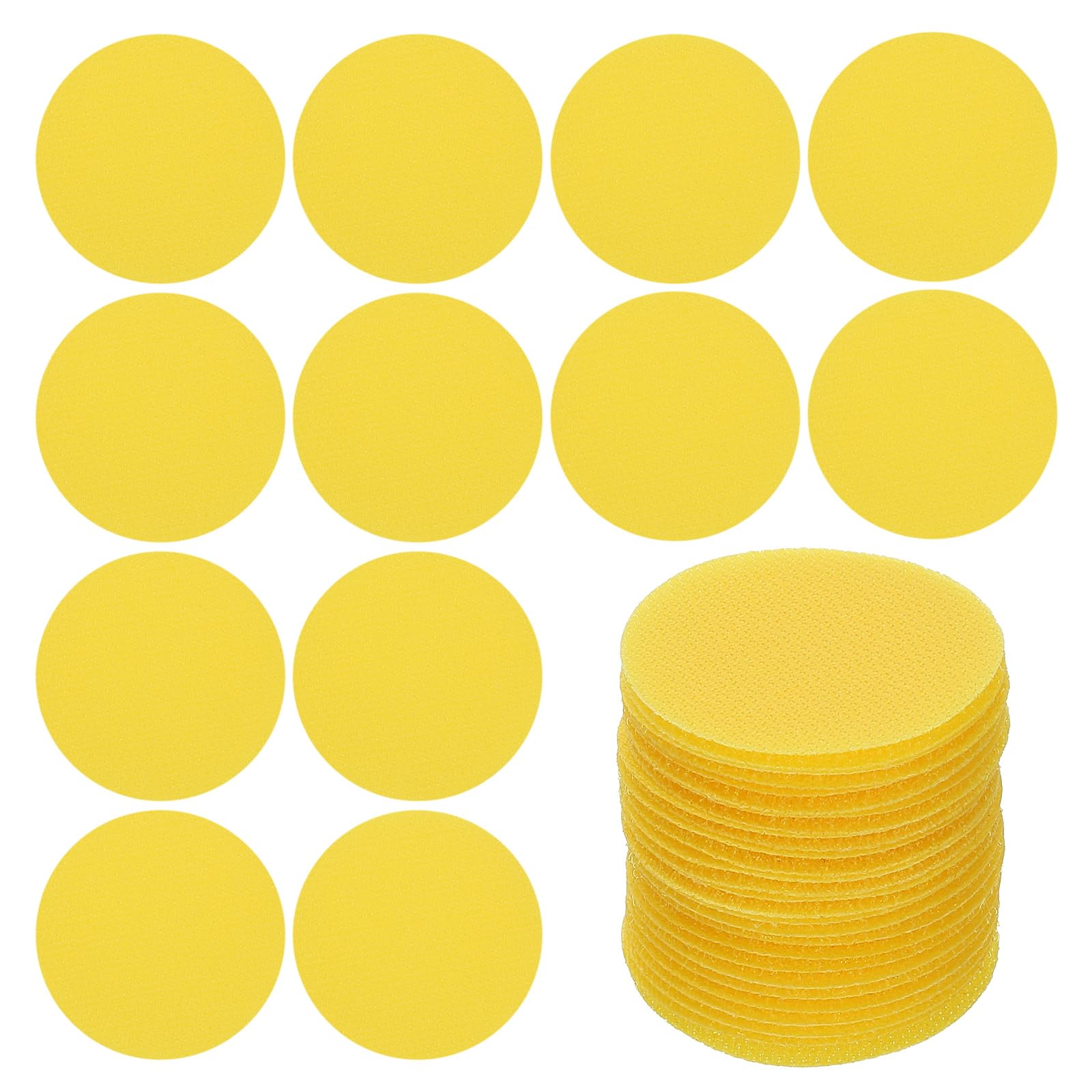 PATIKIL 64Pcs Carpet Spots for Classroom 2 Inch Small Circle Floor Dots Markers Carpet Spot Markers for Teacher Elementary Preschool Supplies Yellow