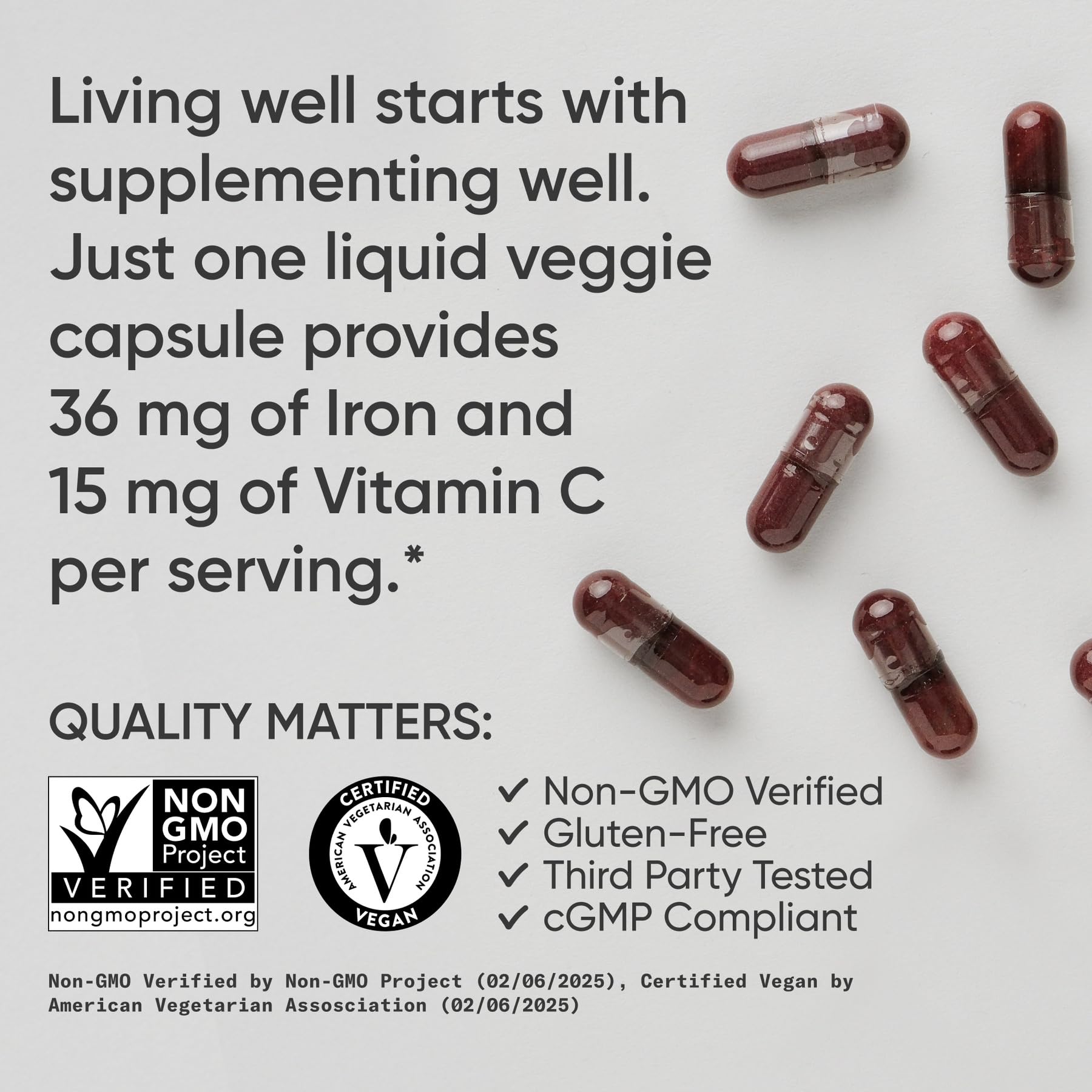 Sports Research® Blood Balance Iron Supplement 36mg, 90 Liquid Caps — Amazon image 4