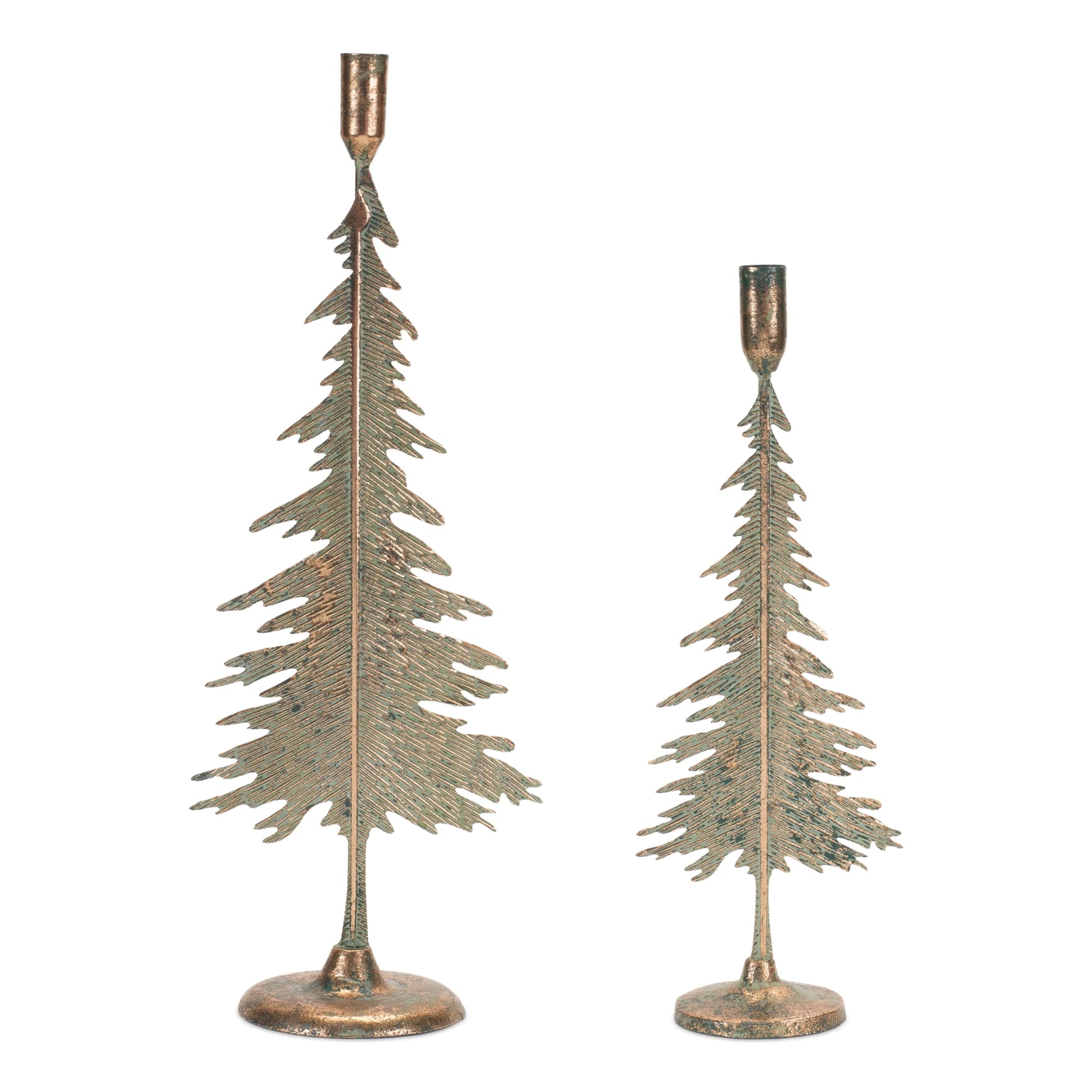 Melrose Tree Candle Holder, Metal, Set of 2