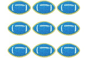 9PCS Blue Iron-on Football Patches for DIY Decorations