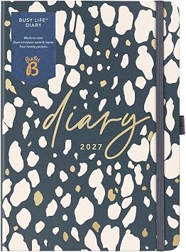 Busy B 2027 Diary - Dual Schedule Weekly Planner - Fabric Animal Spot