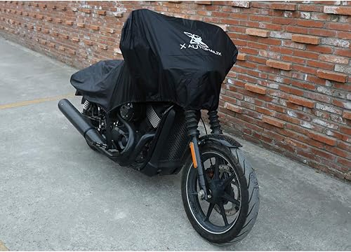 Vista 24 de X AUTOHAUX Funda para motocicleta, ligera, media cubierta, impermeable, para exteriores, lluvia, polvo, color plateado, tamaño XL, para la mayoría