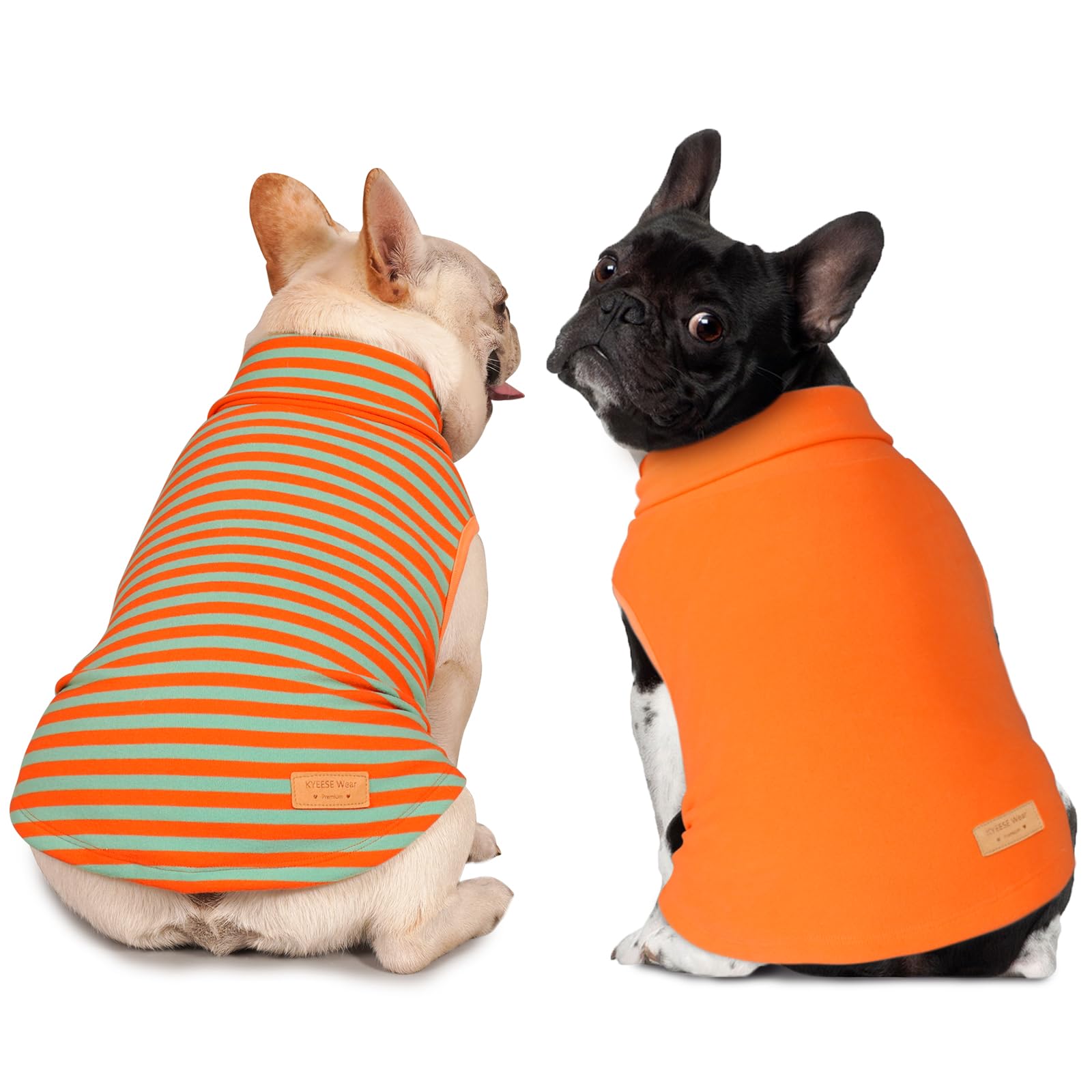 KYEESE 2Pack Dog Sweater Soft Pets Clothes Dog Sweaters for Small Dogs Male Warm Pets Coats Stretchy Pets Clothes Pullover Dogs Sweatshirt Turtleneck
