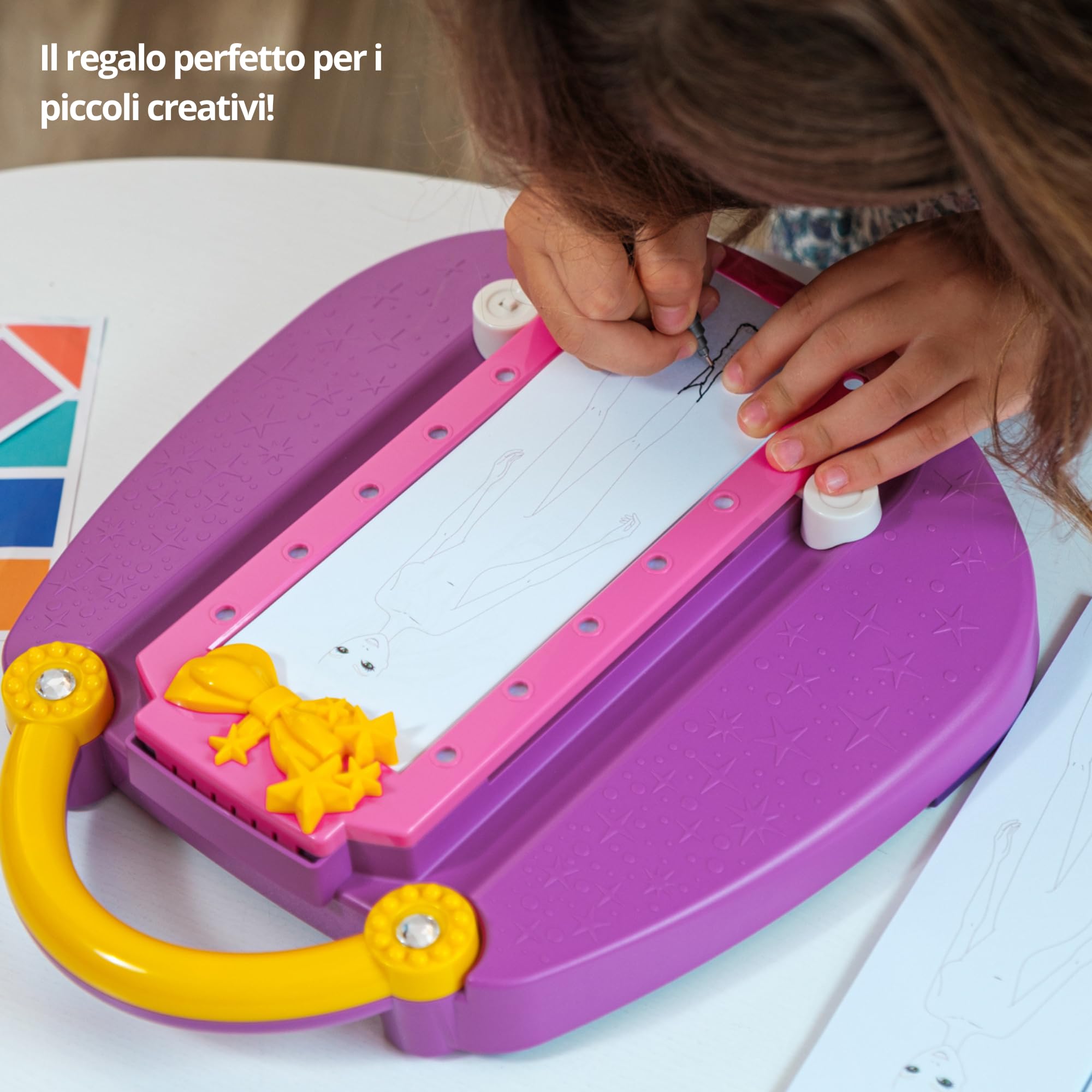 Ravensburger - Fashion Designer | Gira La Moda Gioco Bambina | Regalo Bambina 6 Anni o Più | Tavolo Luminoso Bambini | Modern Art Gioco Da Tavolo | Più di 500 disegni