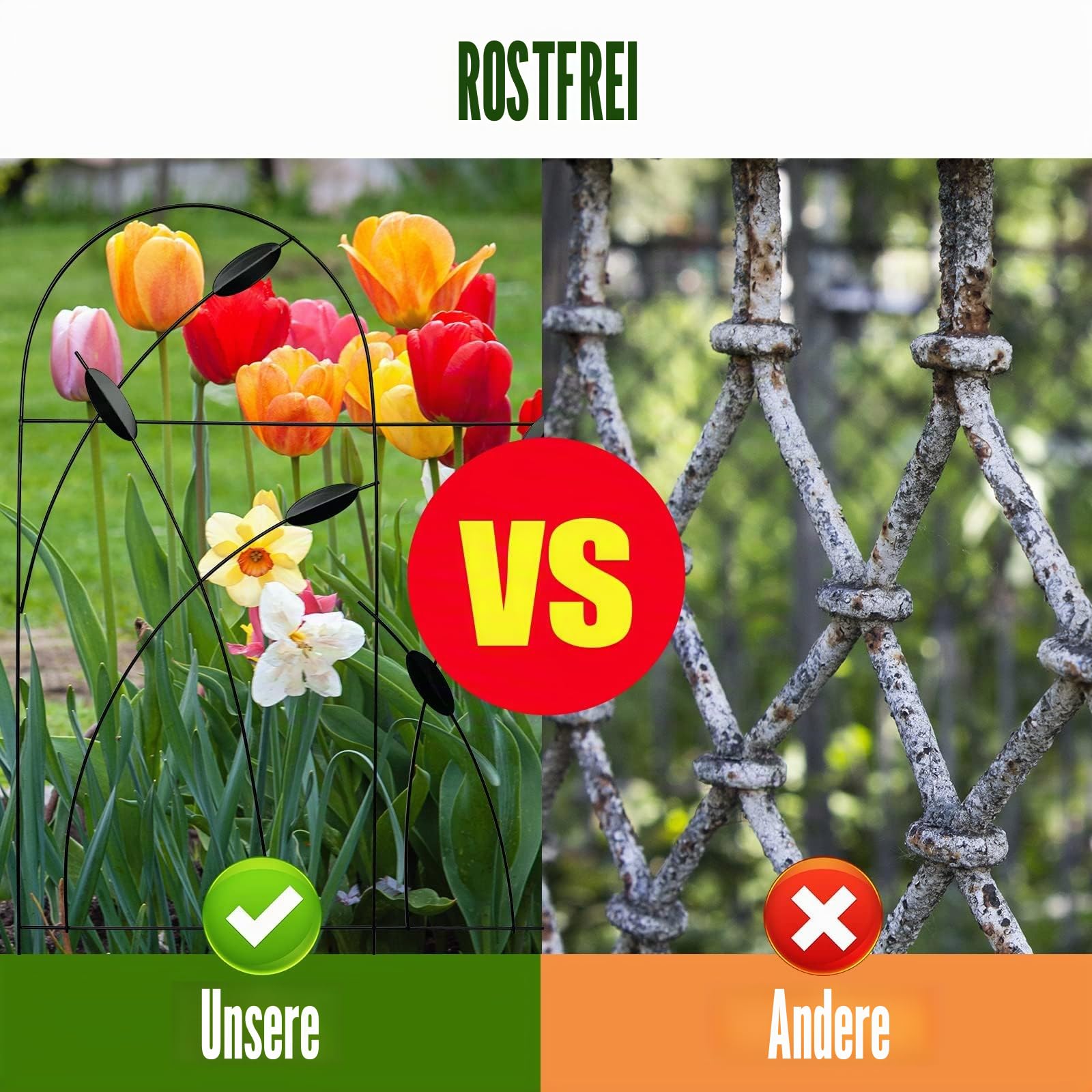 Thealyn Metall dekorative Gartenzaun Grenze, 81 cm x 4.87m | Rostfrei Schmiedeeisen ,Landschaft Zaun für Blumenbeet, Bäume, Tier Barriere (Schwarz)