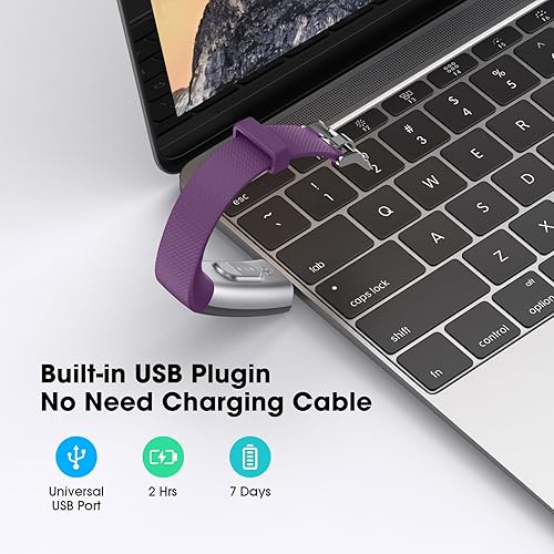 Miniatura 7 de Stiive Rastreador de fitness con monitor de frecuencia cardíaca actividad impermeable y rastreador de pasos para mujeres y hombres reloj podómetro