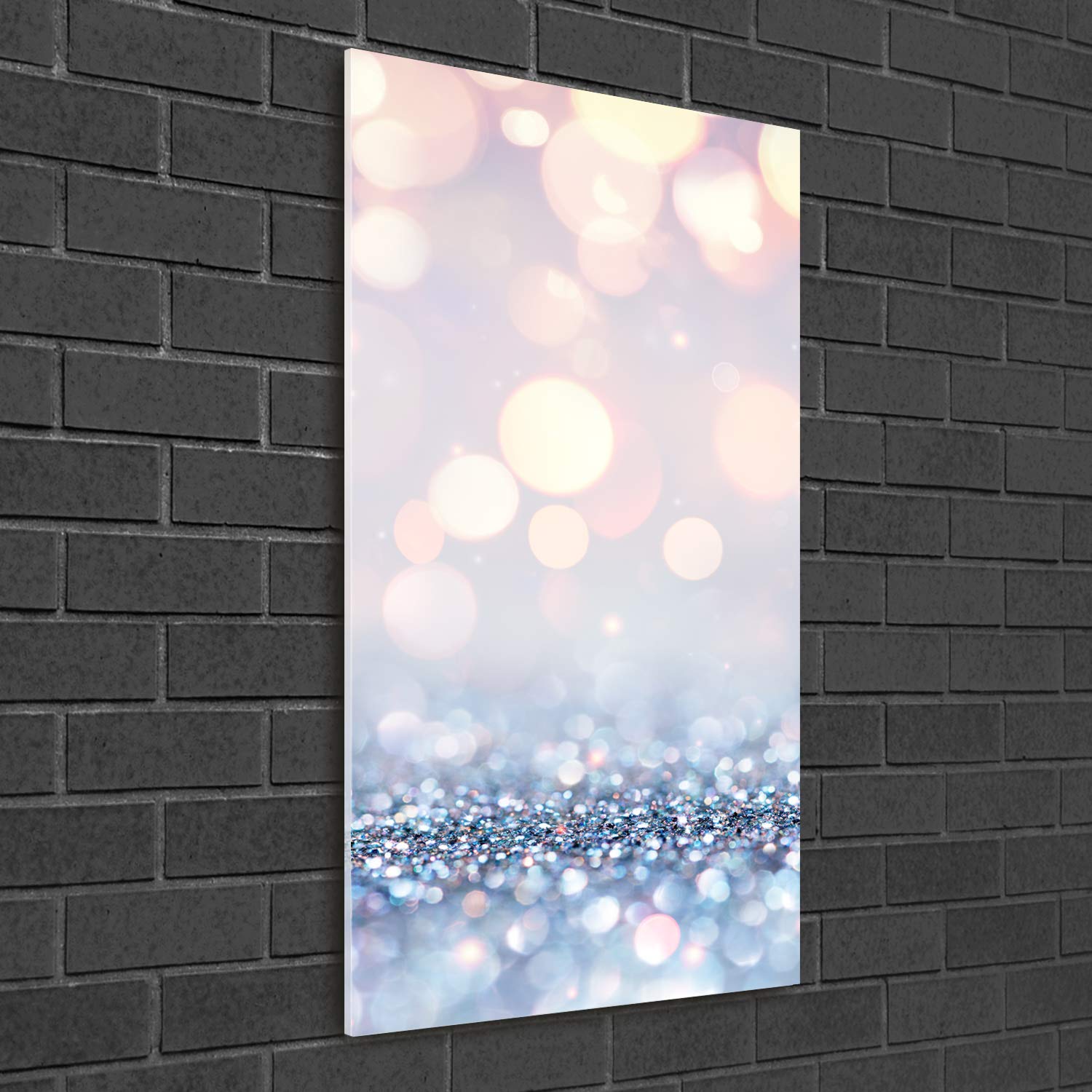 Tulup Acrylglas - 50x100cm - Bild Acrylglas Deko Wandbild Kunststoff/Acrylglas Bild - Dekorative Wand Küche & Wohnzimmer- Glänzender Hintergrund - Silber