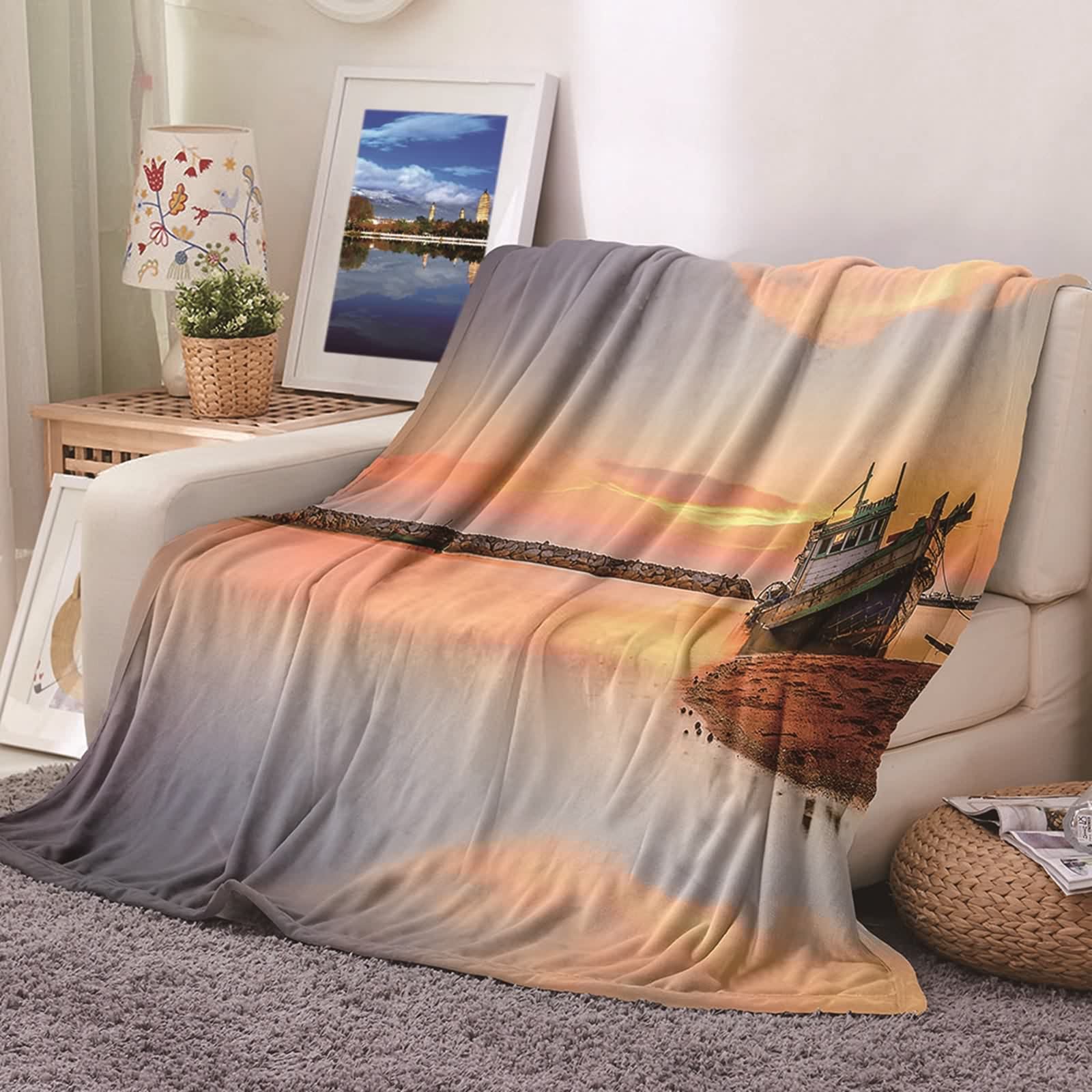 Couverture chaude hiver KnSam contre les nuits froides plaid flannel 180x220cm