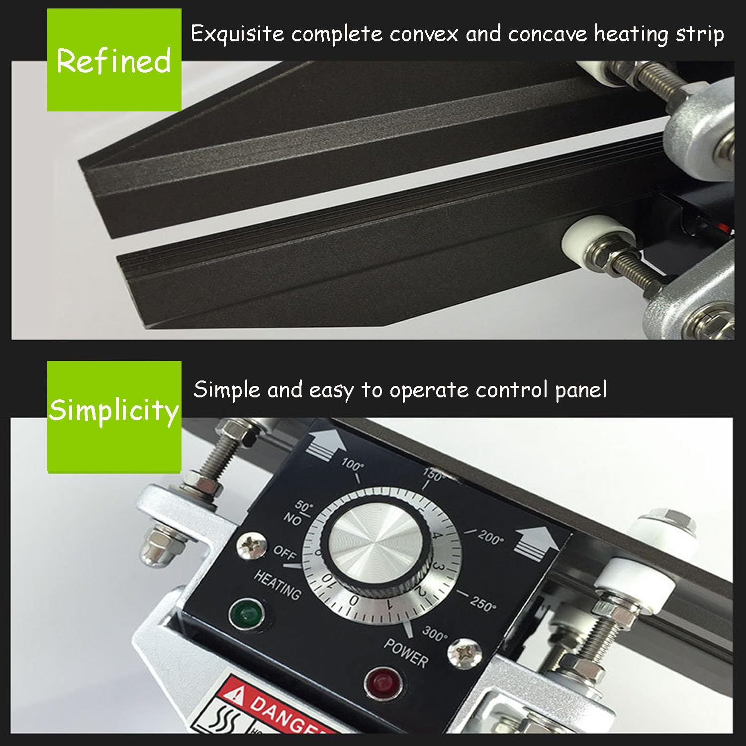 Sellador de bolsas Mylar FKR-400 de 16 pulgadas para papel de aluminio, celofán, papel kraft y bolsas Bopp