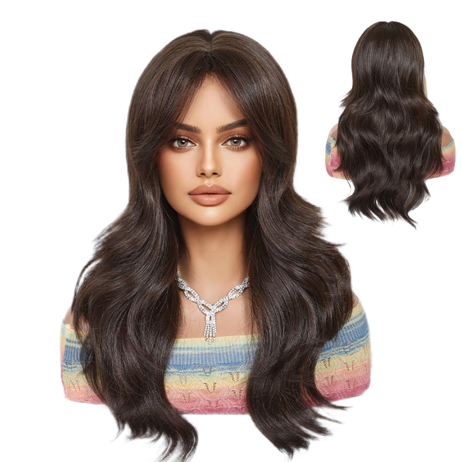 Donne parrucche per capelli naturali, parrucche da costume da donna Wavy