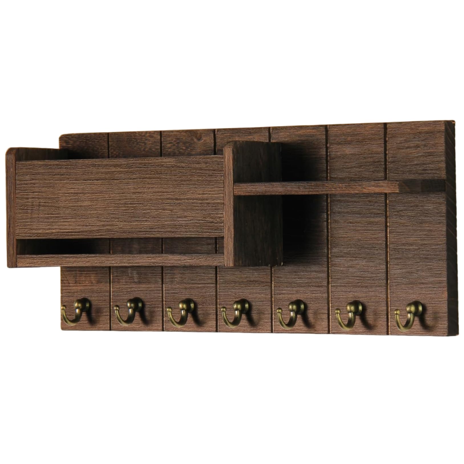 Colgador de llaves de pared de madera para organizar la entrada y el recibidor