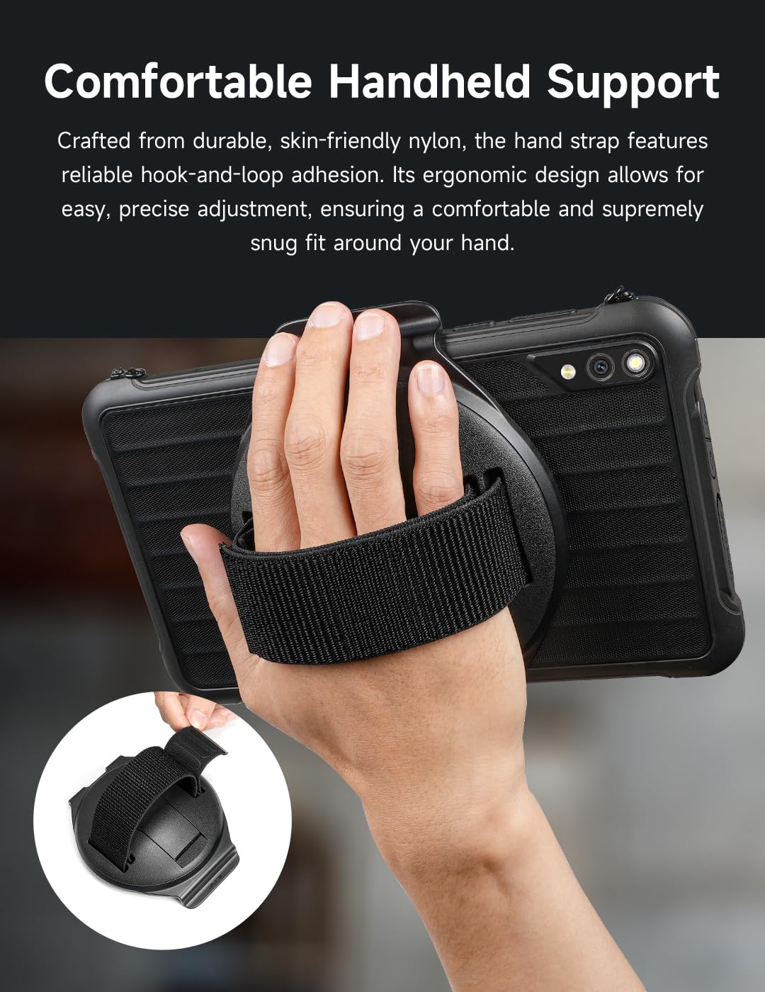 Ulefone RugKing Pad Pro Dragonne robuste pour tablette avec béquille