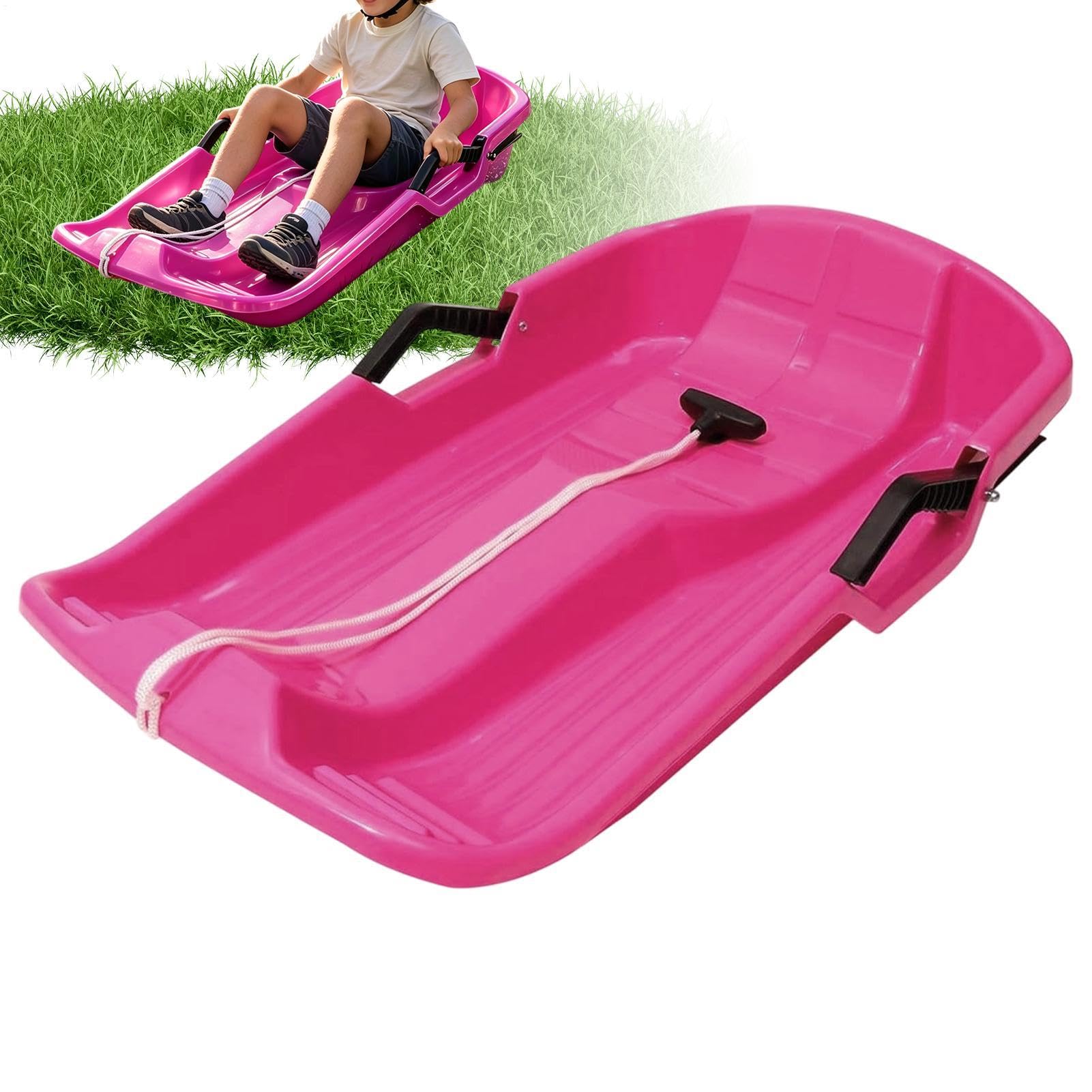 Kinderschlitten 2 Personen Winter Toboggan Outdoor mit Zugseil | rodel Schneerutscher Für Sand Gras Hänge Abfahrt Mädchen Outdoor Spiel