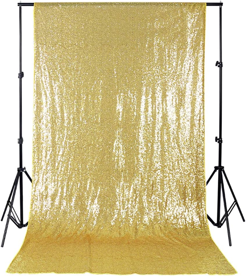 BCOOL sequin backdrop5ft X 7ft Gold shower curtain