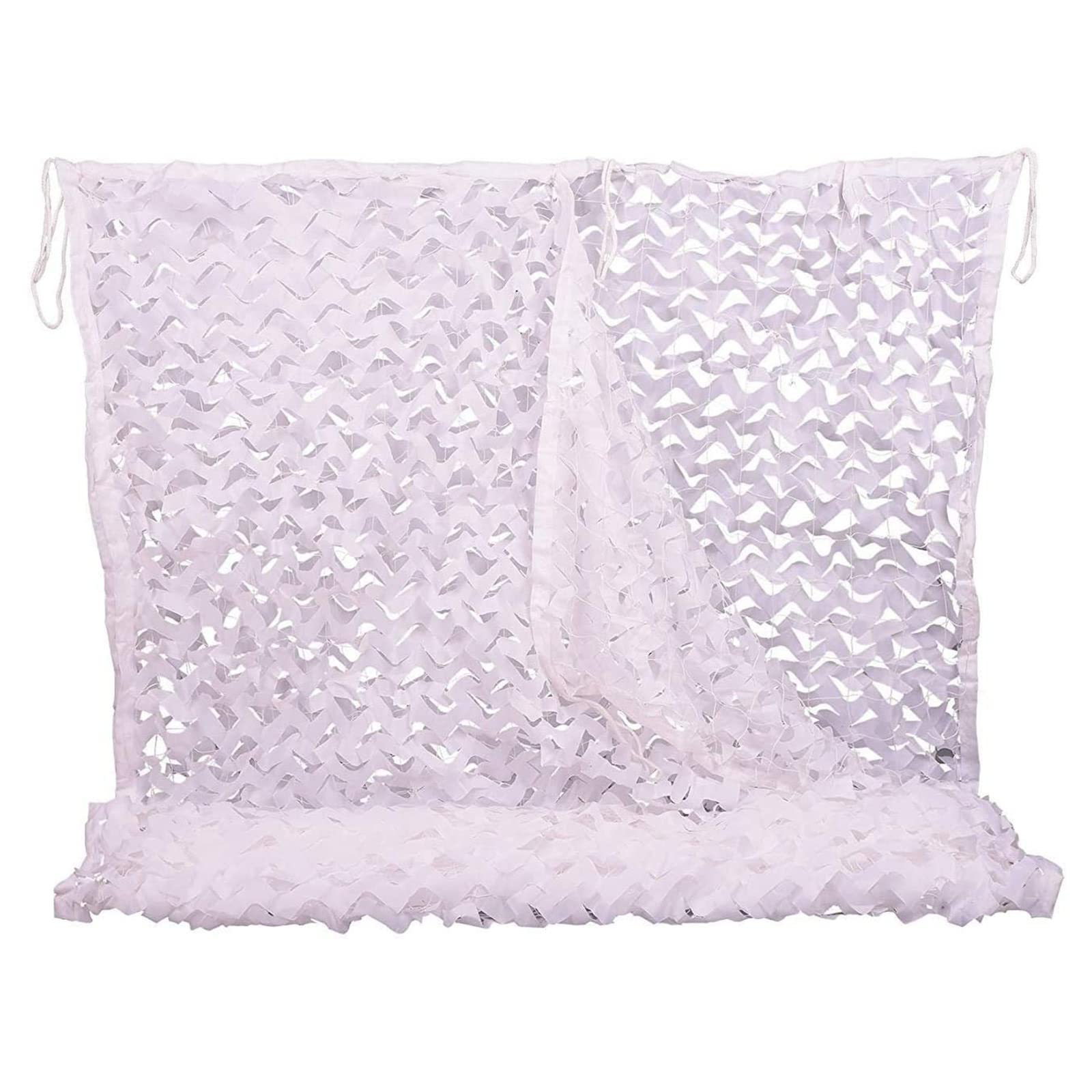 Siatka maskująca do polowania, na zewnątrz, kemping, zadaszenie, ochrona przed promieniowaniem UV, tkanina ogrodowa, dostępna w rozmiarach 2 x 5 m, 3 x 4 m, 4 x 6 m, 5 x 5 m, biała, 2,5 x 9 m