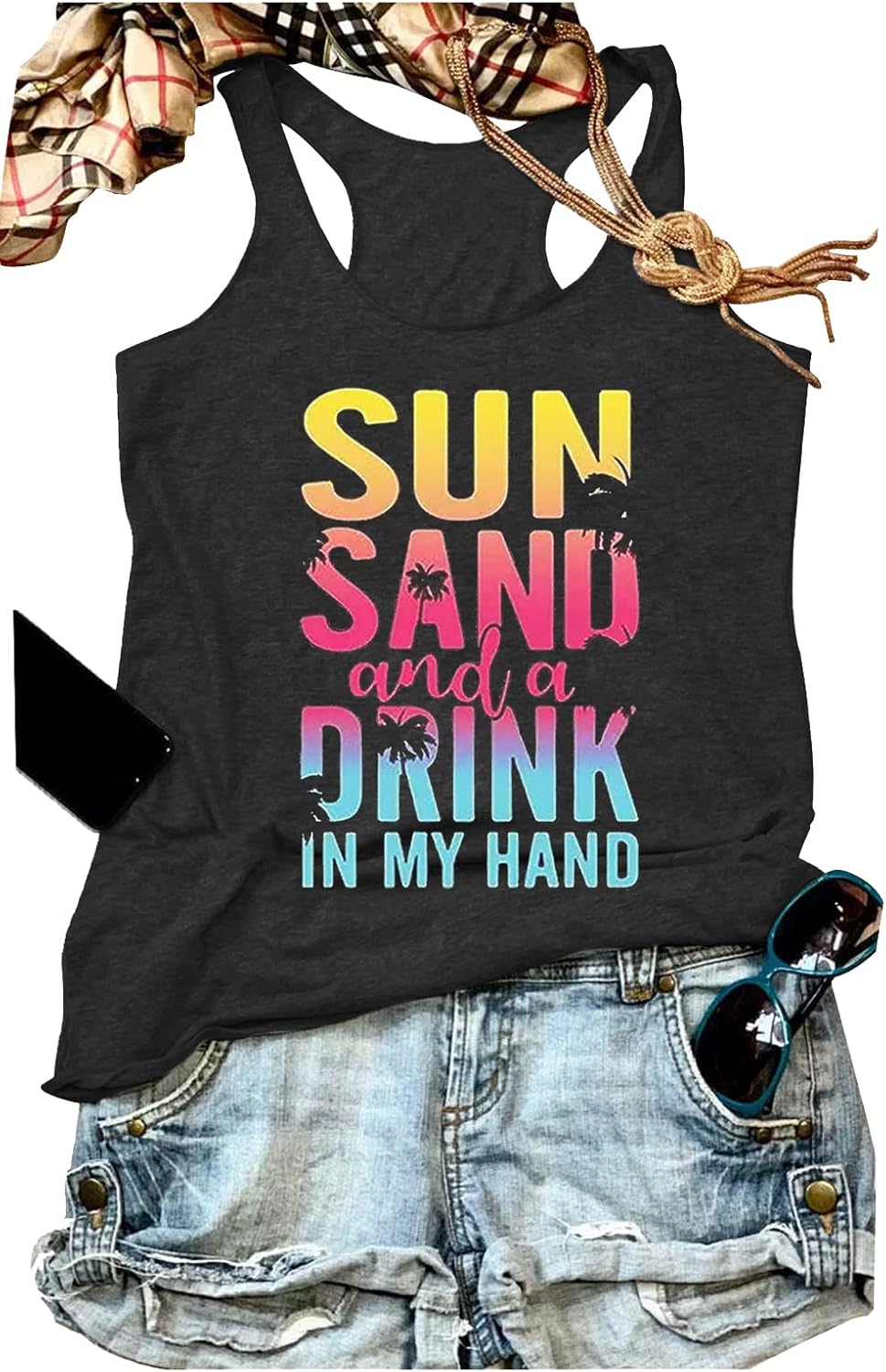 You Had Me Racerback Tank Tops Women Summer Casual Basic Graphic Tanks Vest Funny Beach Vacation Classic-Fit Shirt Cami : Clothing, Shoes & Jewelry
