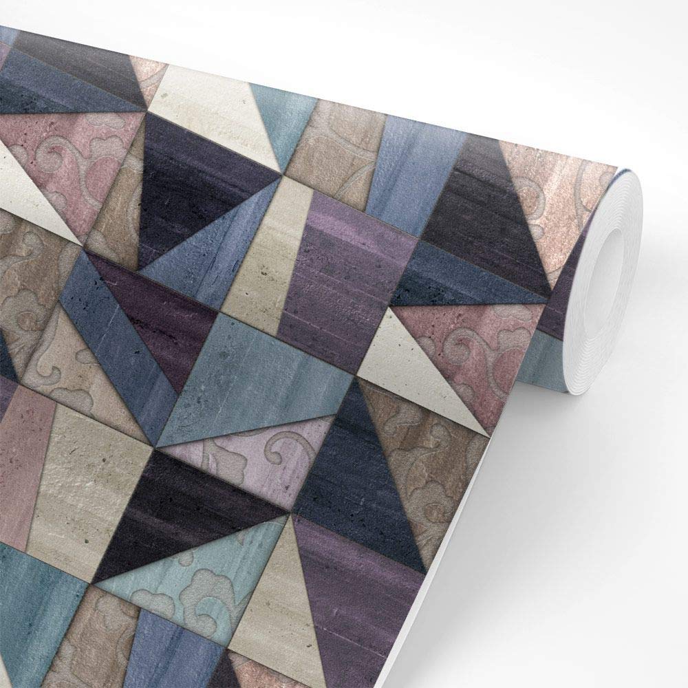 Pellicola Adesiva Per Mobili KINA - Antigraffio, Impermeabile, 40x300 Cm, Design Geometrico