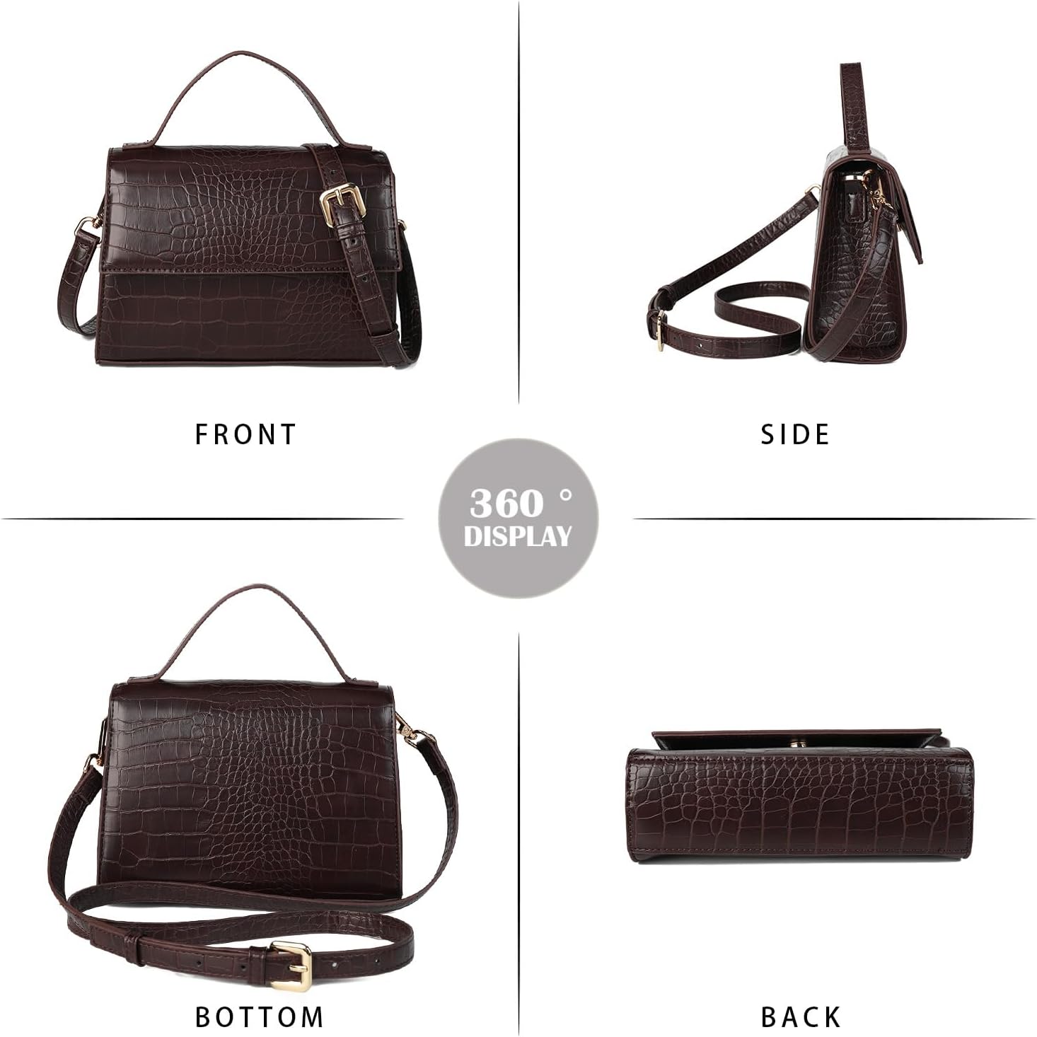 Gladdon Small Crossbody Purse for Women Trendy Ladies Top Handle Shoulder Bags - Image 4