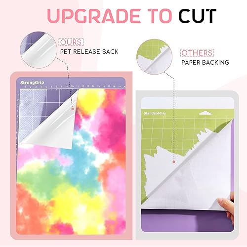 Miniatura 4 de Tintnut Rollo de vinilo permanente de 12 pulgadas x 5 pies, vinilo permanente de teñido anudado para máquina Cricut, hojas de vinilo permanente de