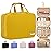 HOTOR Travel Toiletry Bag - Hanging Toiletry Bag for Women & Men, Makeup Bag/Big Comparment, Waterproof for Travel Accessories, Travel Essentials, Medium, Yellow