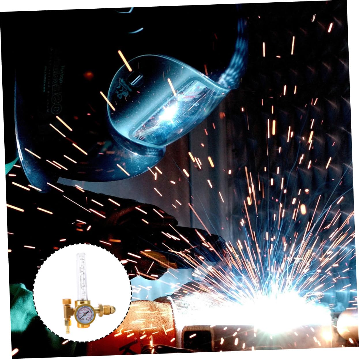 DOITOOL Flowmeter for Mig Flowmeter for Welder Tig Gas Flow Meter Regulator C02 Cylinder Pressure Reducer