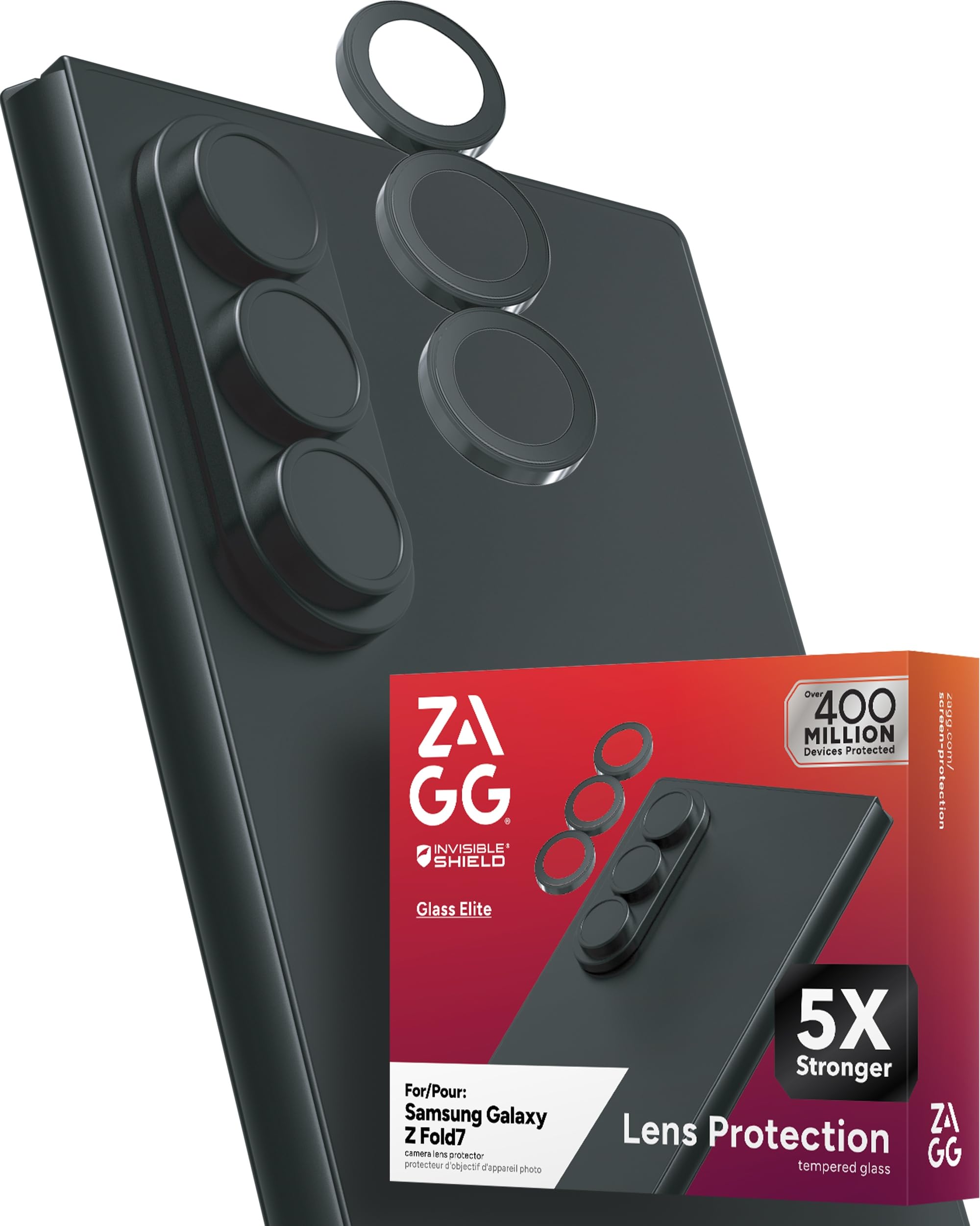 ZAGG Glass Elite Anti-Reflective Samsung Galaxy Z Fold7 Camera Lens Protector – Anti-Glare Technology, Maximum Impact & Scratch Resistance,