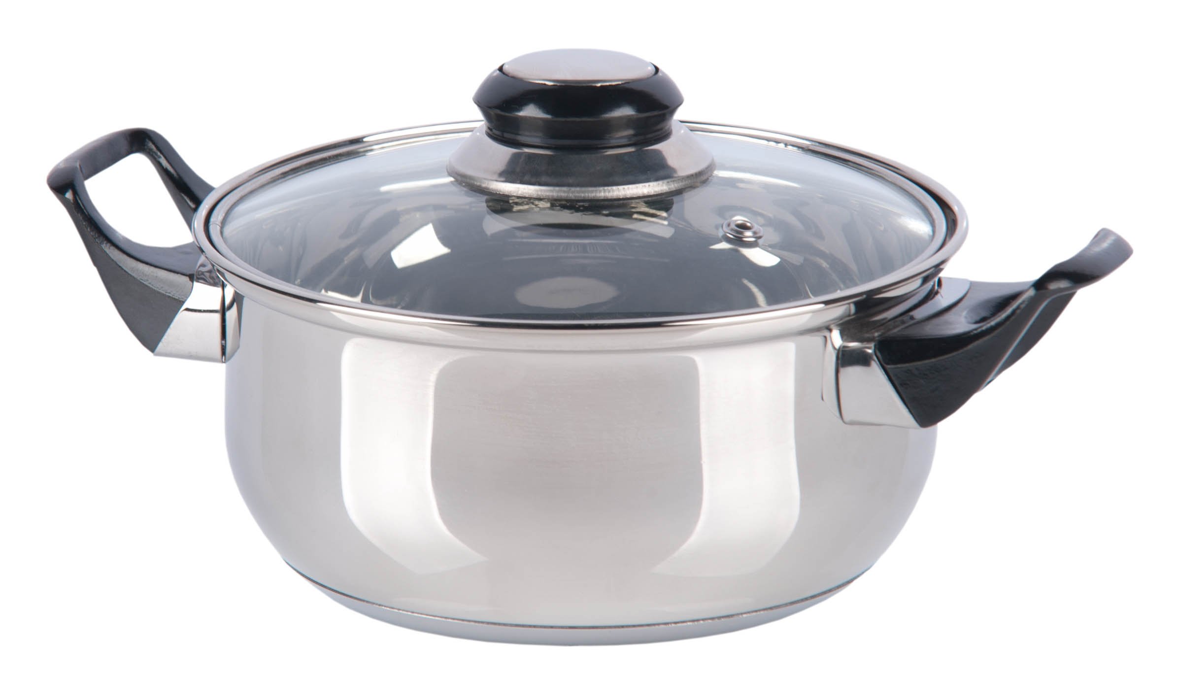 Edco Pan 16cm & Glass lid, Silver, 16 cm